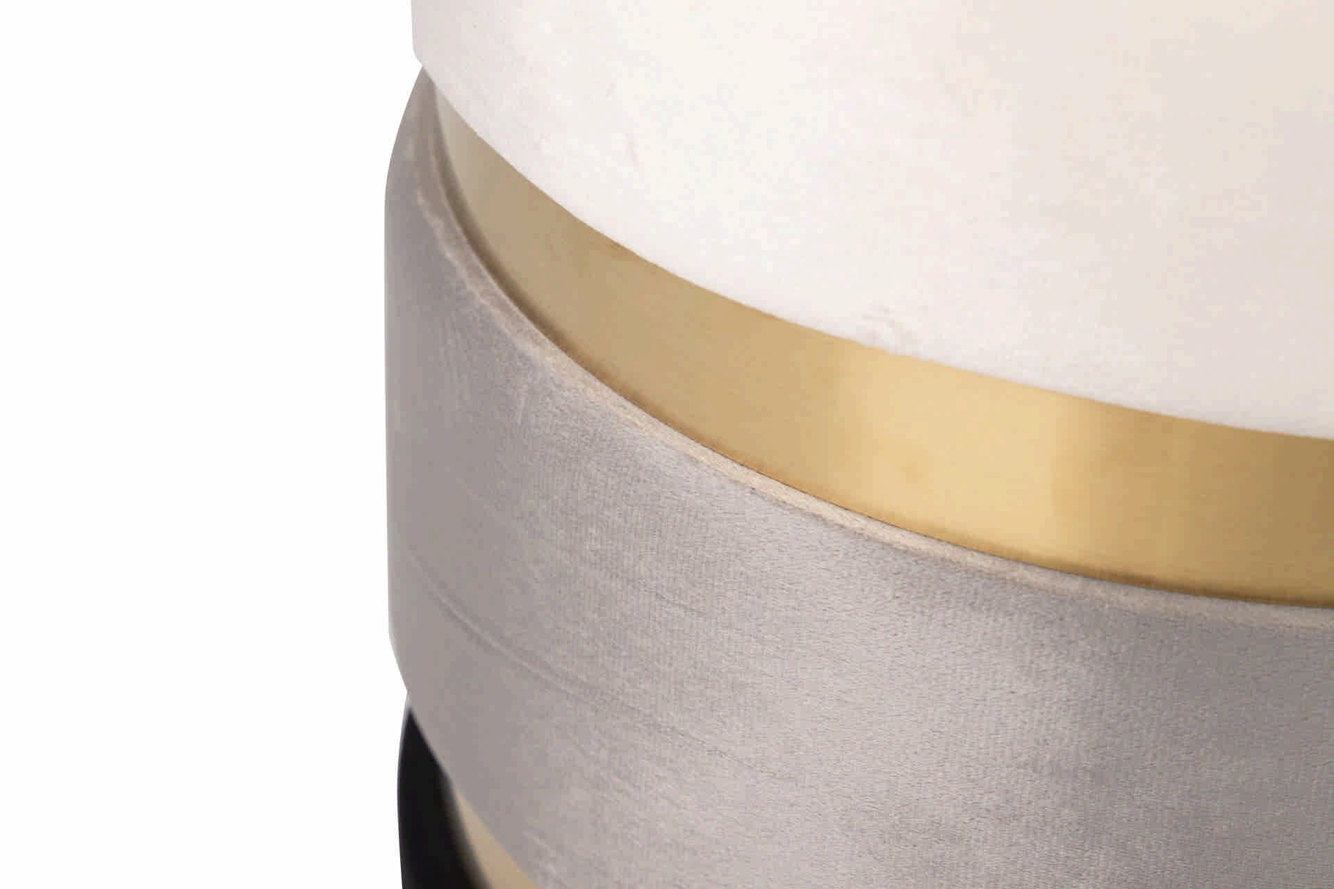 SET 2 PUFFS VELVET 36x36x44 31x31x38 CM