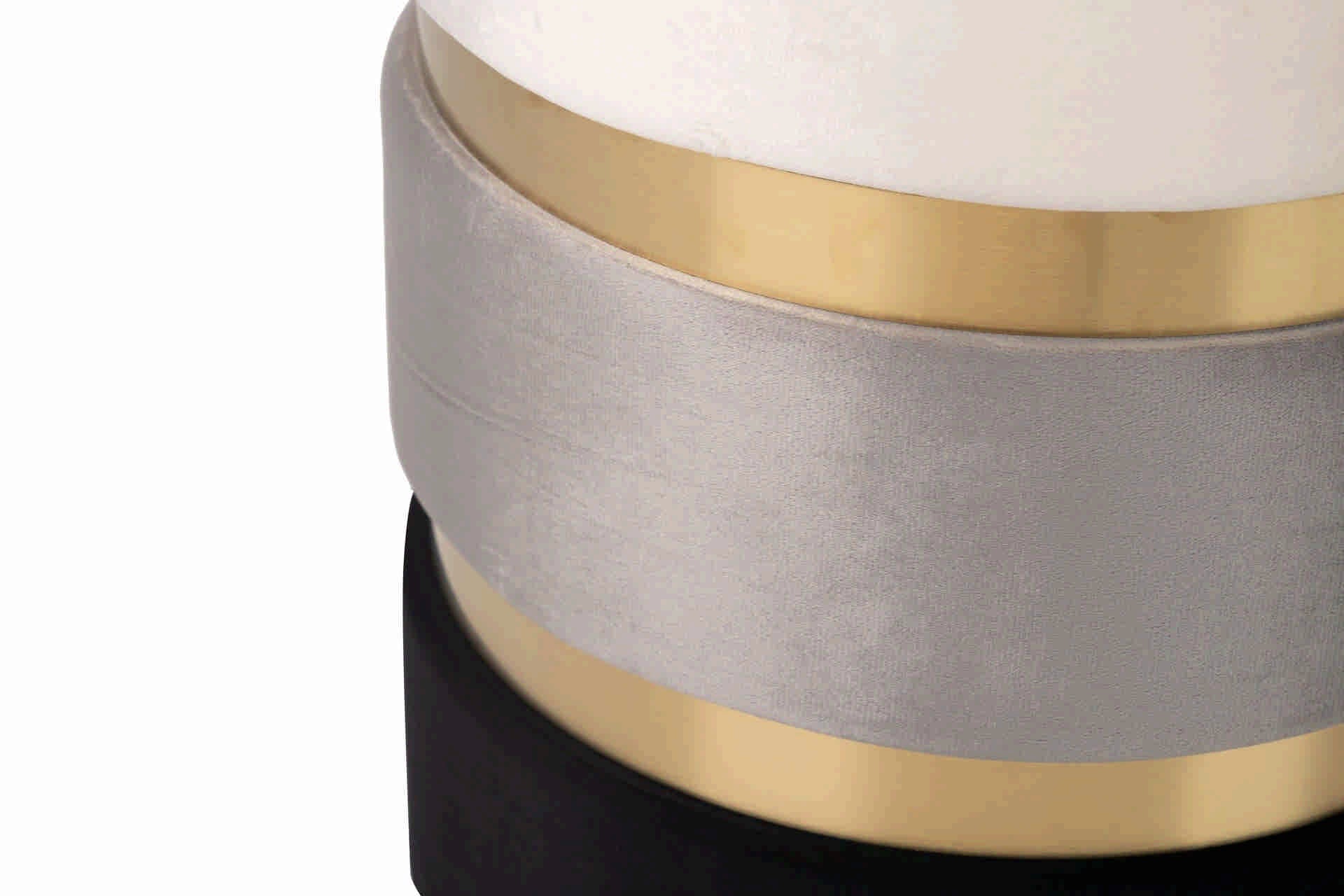 SET 2 PUFFS VELVET 36x36x44 31x31x38 CM