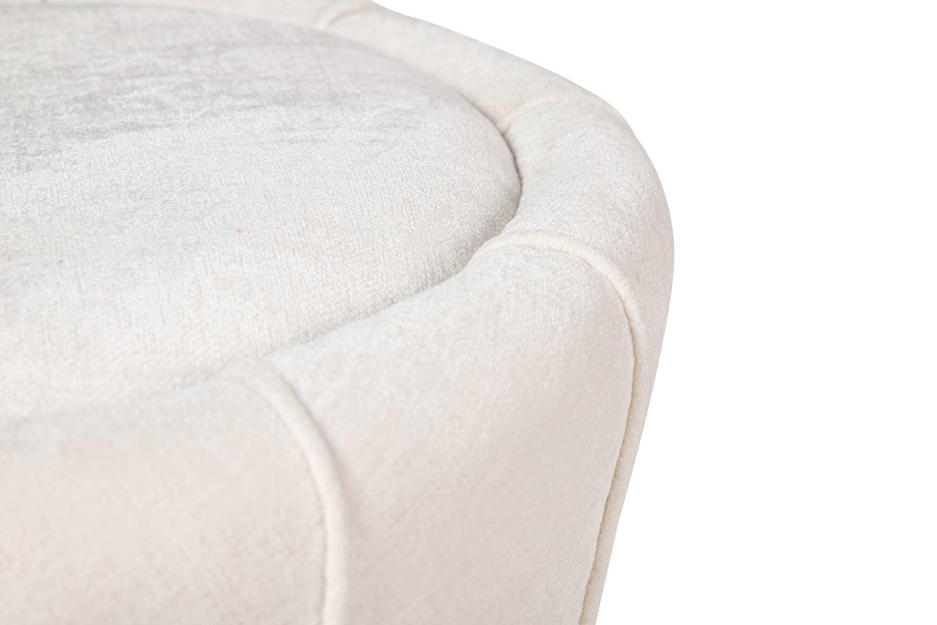 PUFF VELVET BLANCO GRIS 40x40x44 CM