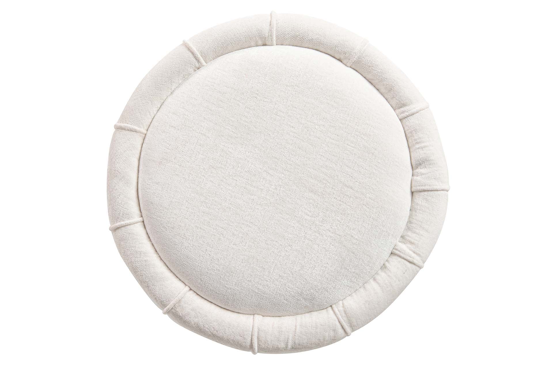 PUFF VELVET BLANCO GRIS 40x40x44 CM