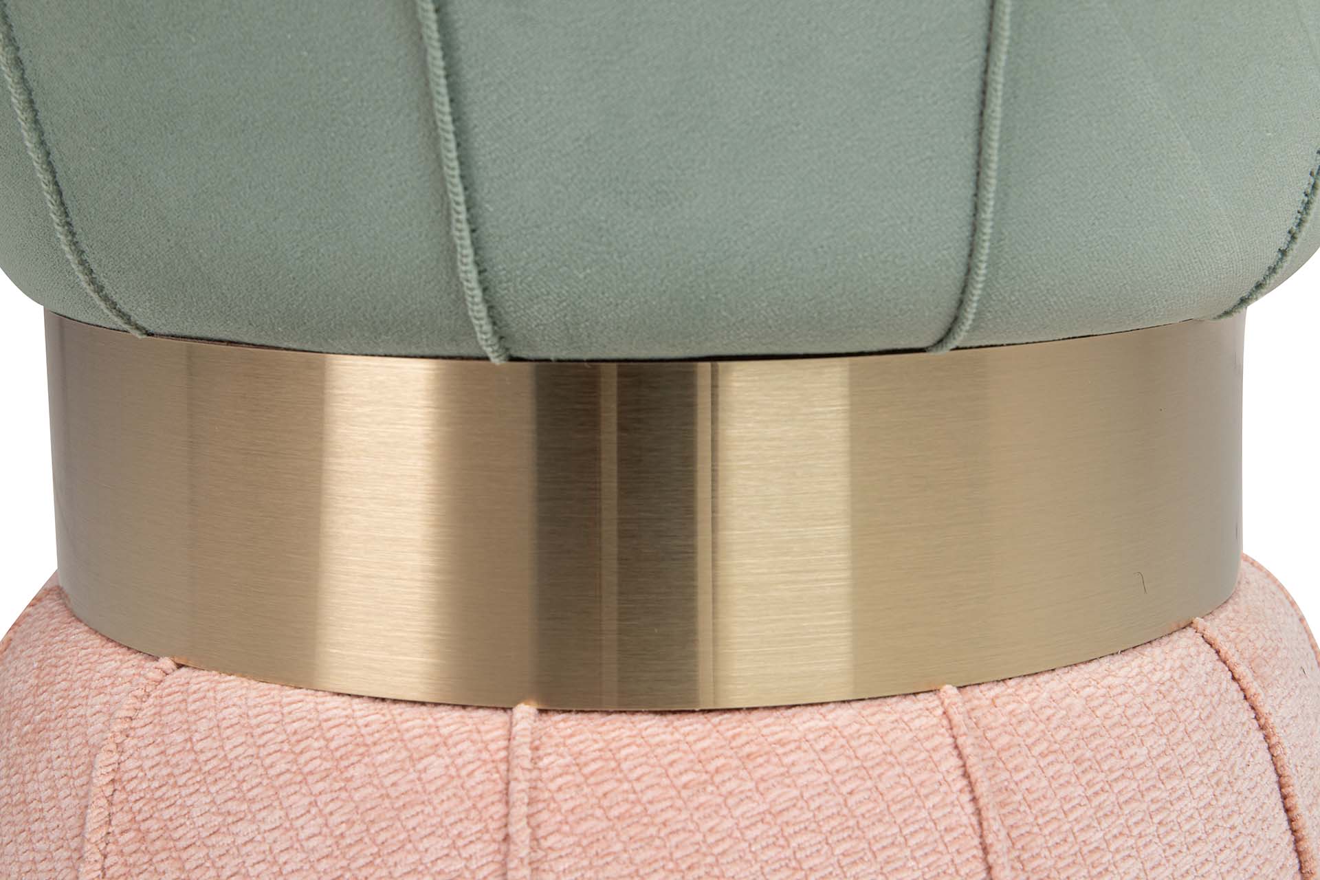 BLUE PINK VELVET PUFF 40x40x44 CM