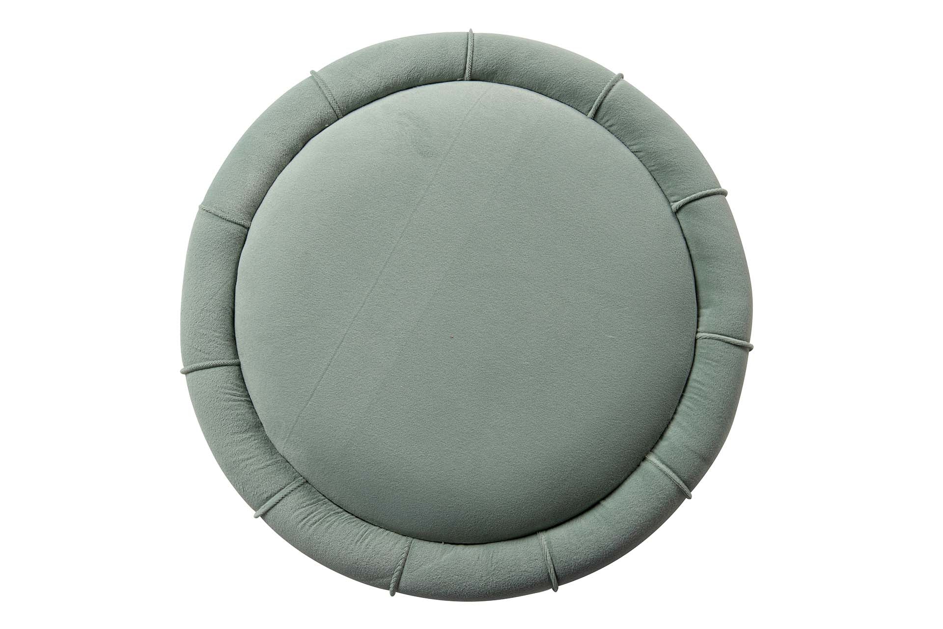 BLUE PINK VELVET PUFF 40x40x44 CM