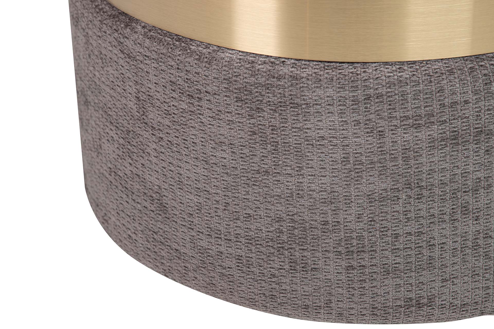 YELLOW GREY VELVET POUF 40x40x44 CM