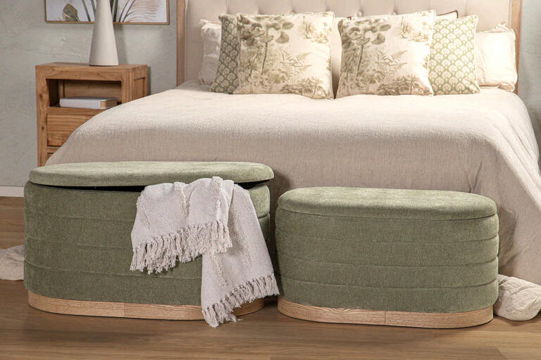 SET 2 PUFFS LINO MADERA 83x48x42 69x38x35 CM