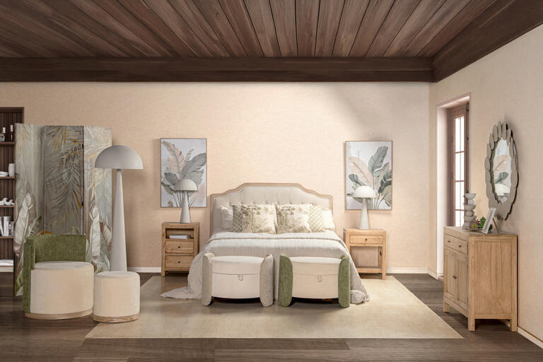 SET BUTACA Y PUFF CHENILLA 61x61x70 40x40x40 CM