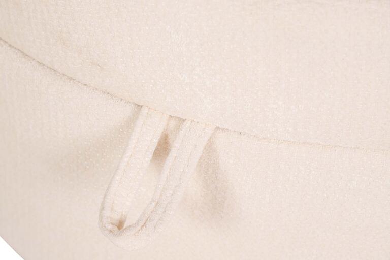 PUFF VELVET CHENILLA BEIGE 70x54x48 CM