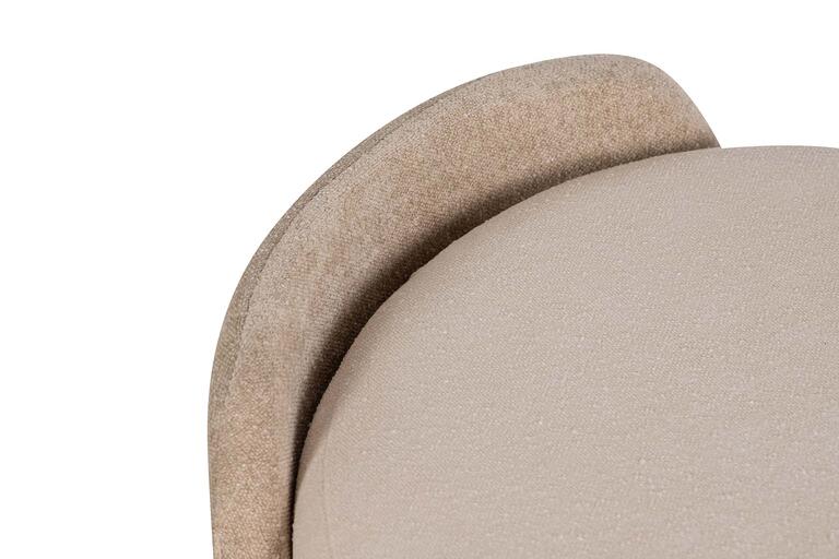 PUFF VELVET CHENILLE BEIGE MARRON 70x54x48 CM