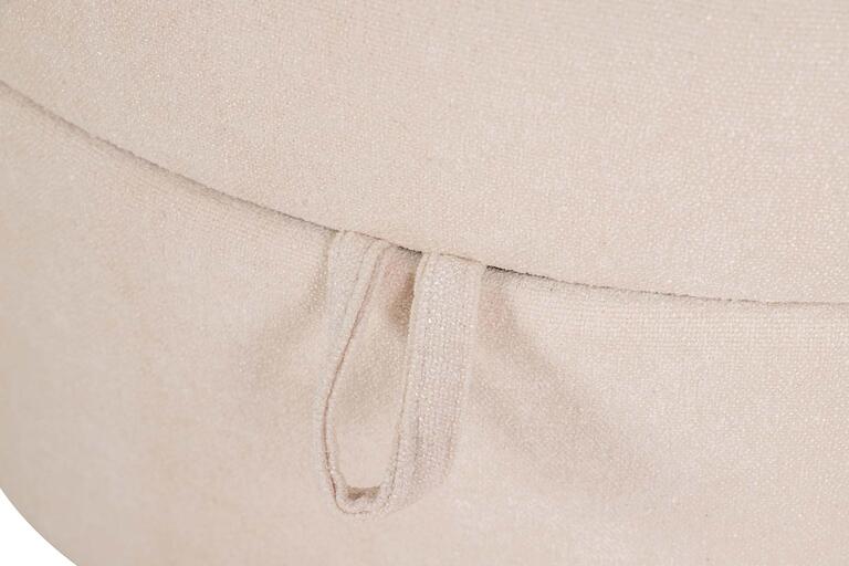 PUFF VELVET CHENILLE BEIGE MARRON 70x54x48 CM