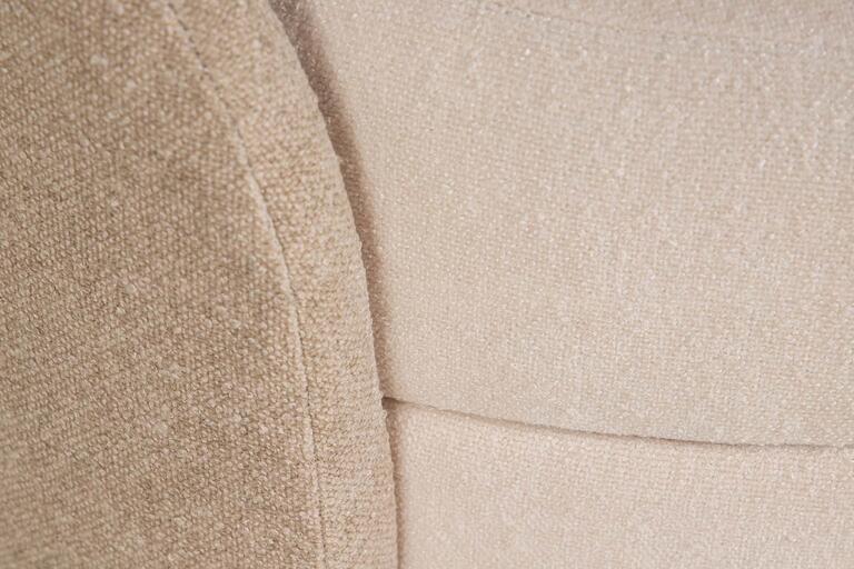 PUFF VELVET CHENILLE BEIGE MARRON 70x54x48 CM