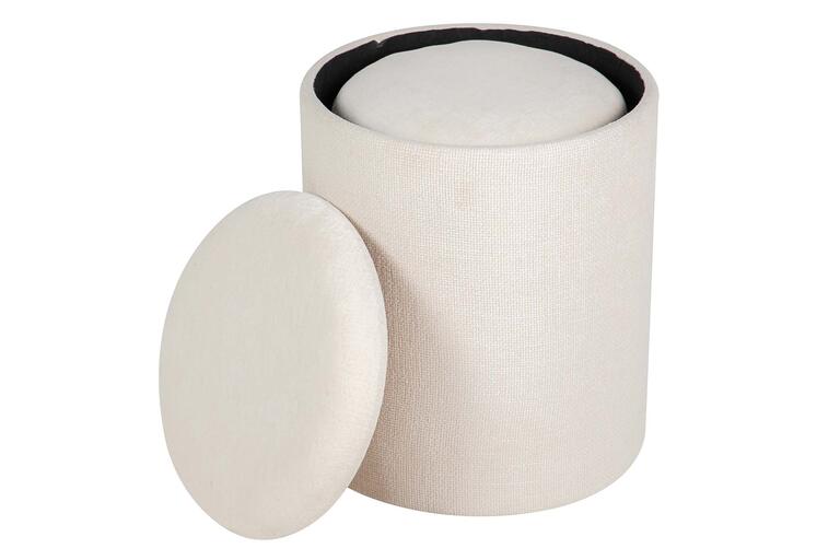 SET 2 PUFFS VELVET CHENILLA 36x36x44 31x31x38 CM
