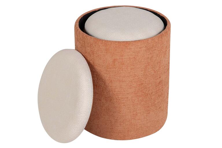 SET 2 PUFFS CHENILLA 36x36x44 31x31x38 CM