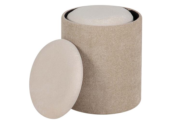 SET 2 PUFFS CHENILLA 36x36x44 31x31x38 CM