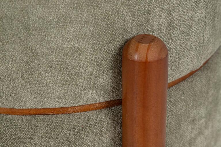 PUFF MADERA LINO VERDE 40x40x45 CM