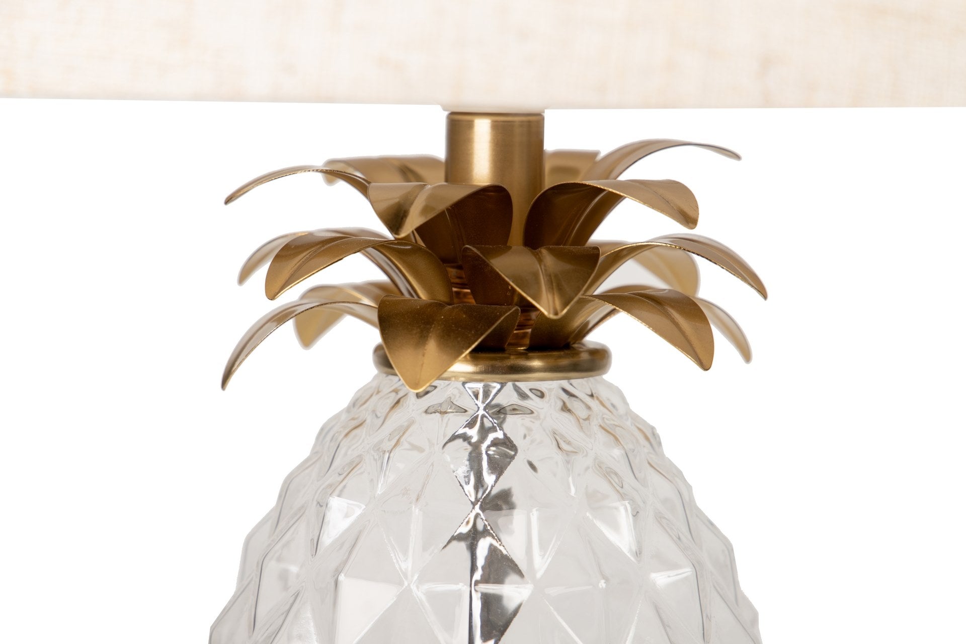 CANDEEIRO DE MESA DE VIDRO METALIZADO 33x33x48 CM