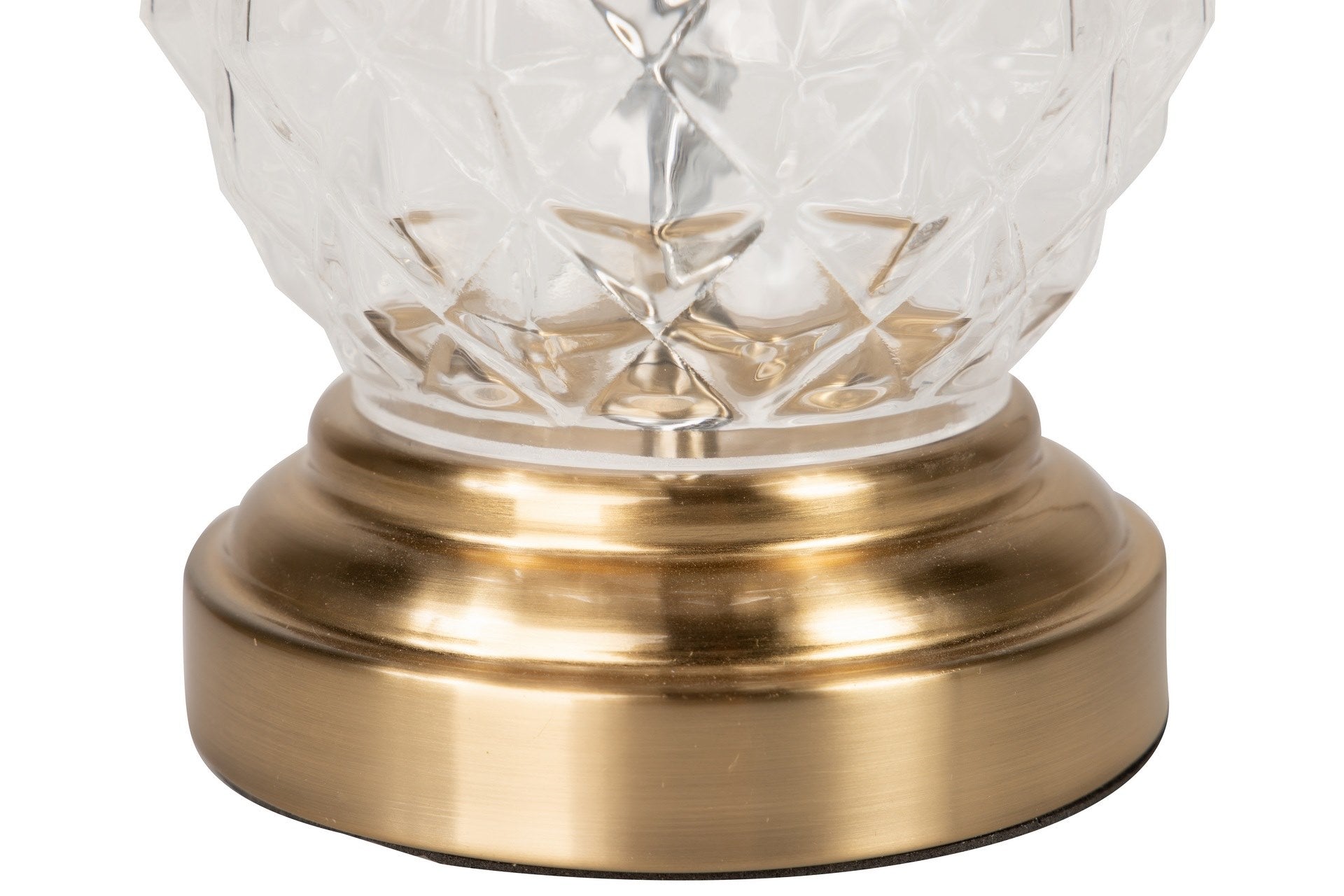 CANDEEIRO DE MESA DE VIDRO METALIZADO 33x33x48 CM