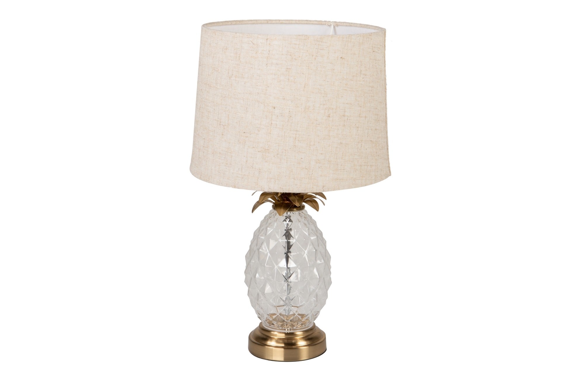 METAL GLASS TABLE LAMP 33x33x48 CM