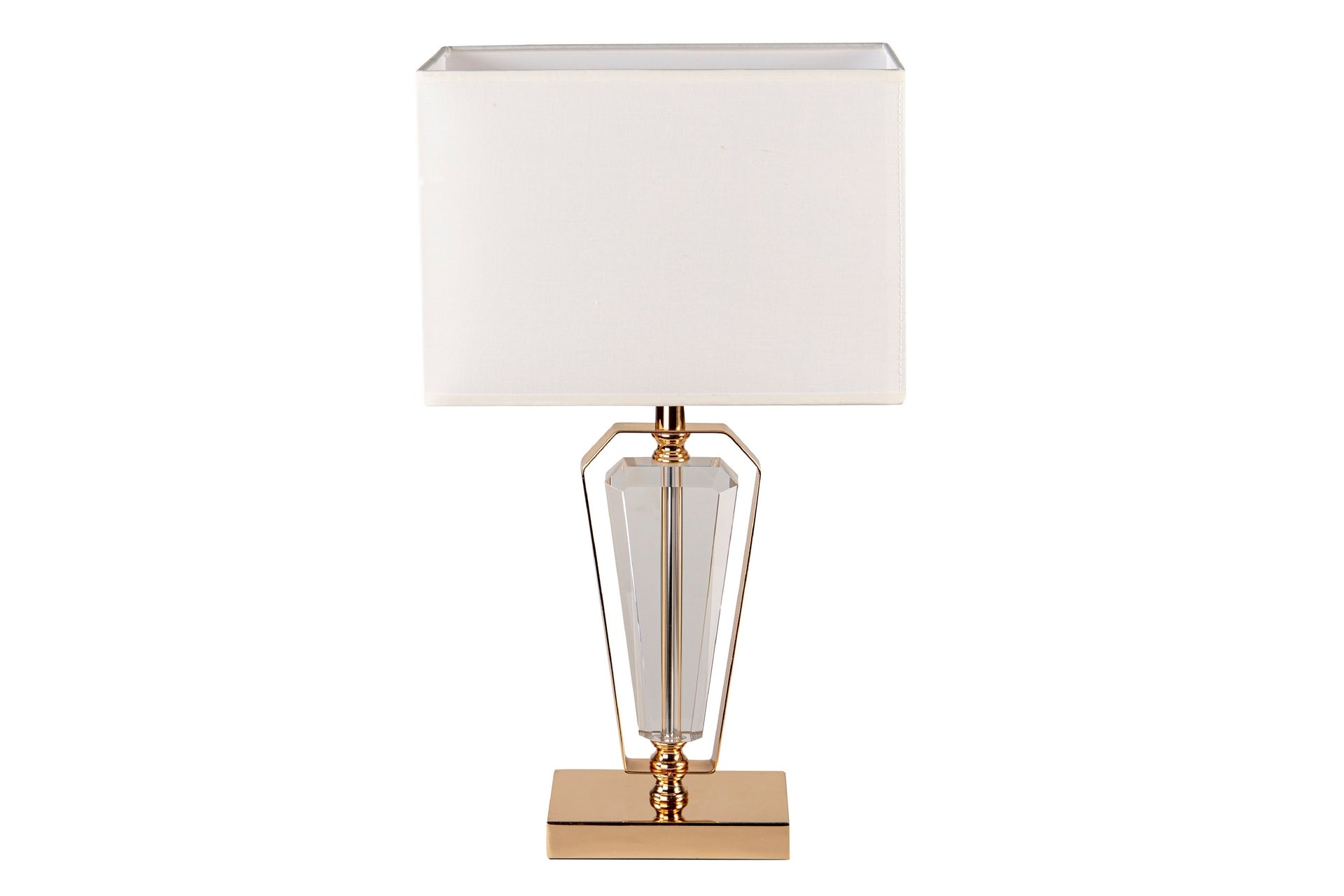 CANDEEIRO DE MESA DE VIDRO METALIZADO 40x40x50 CM