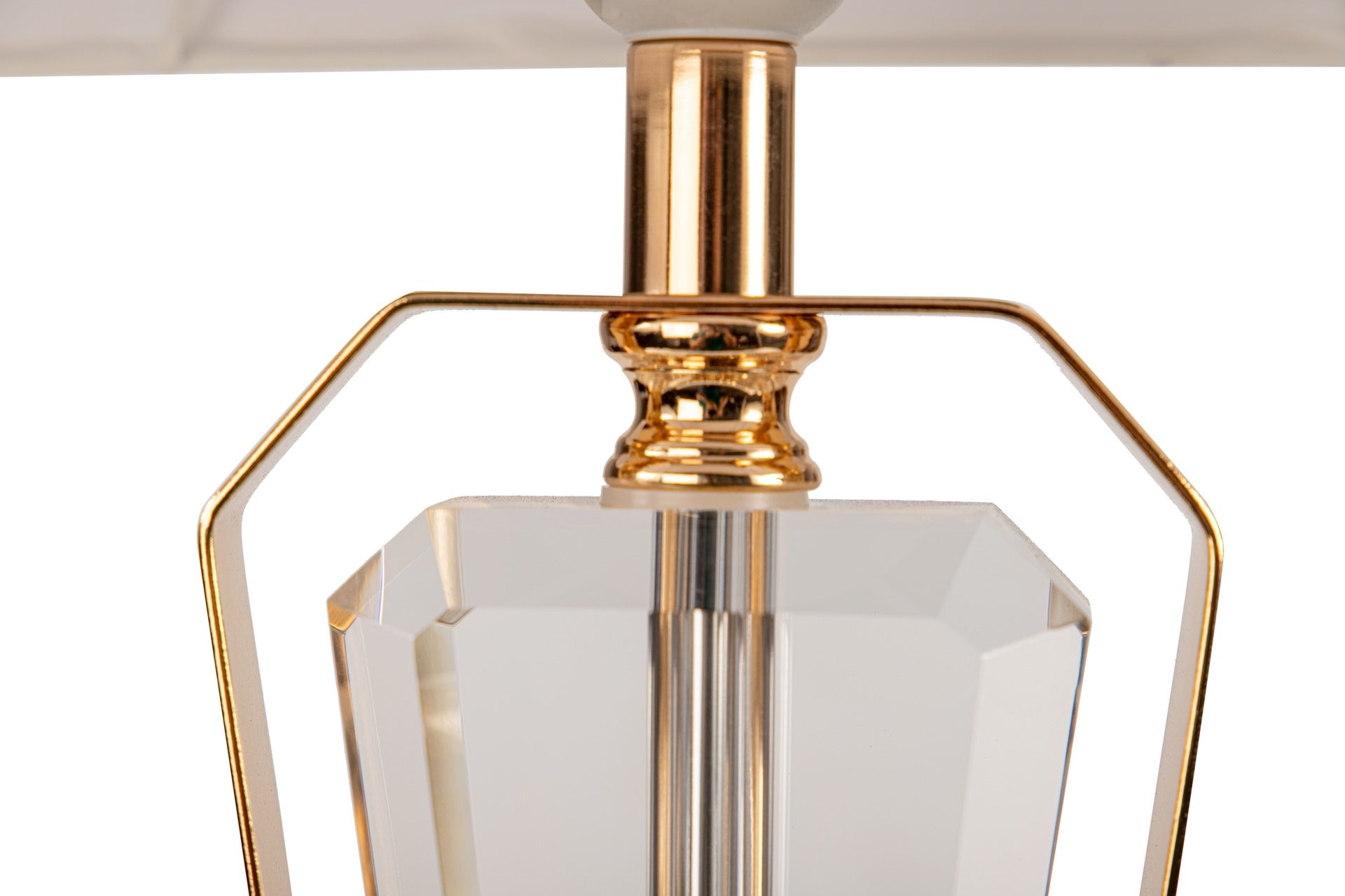 CANDEEIRO DE MESA DE VIDRO METALIZADO 40x40x50 CM