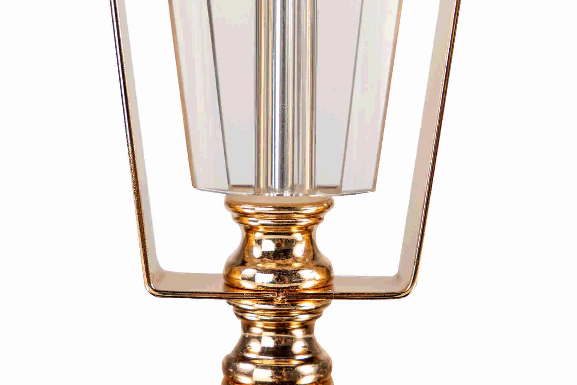 CANDEEIRO DE MESA DE VIDRO METALIZADO 40x40x50 CM