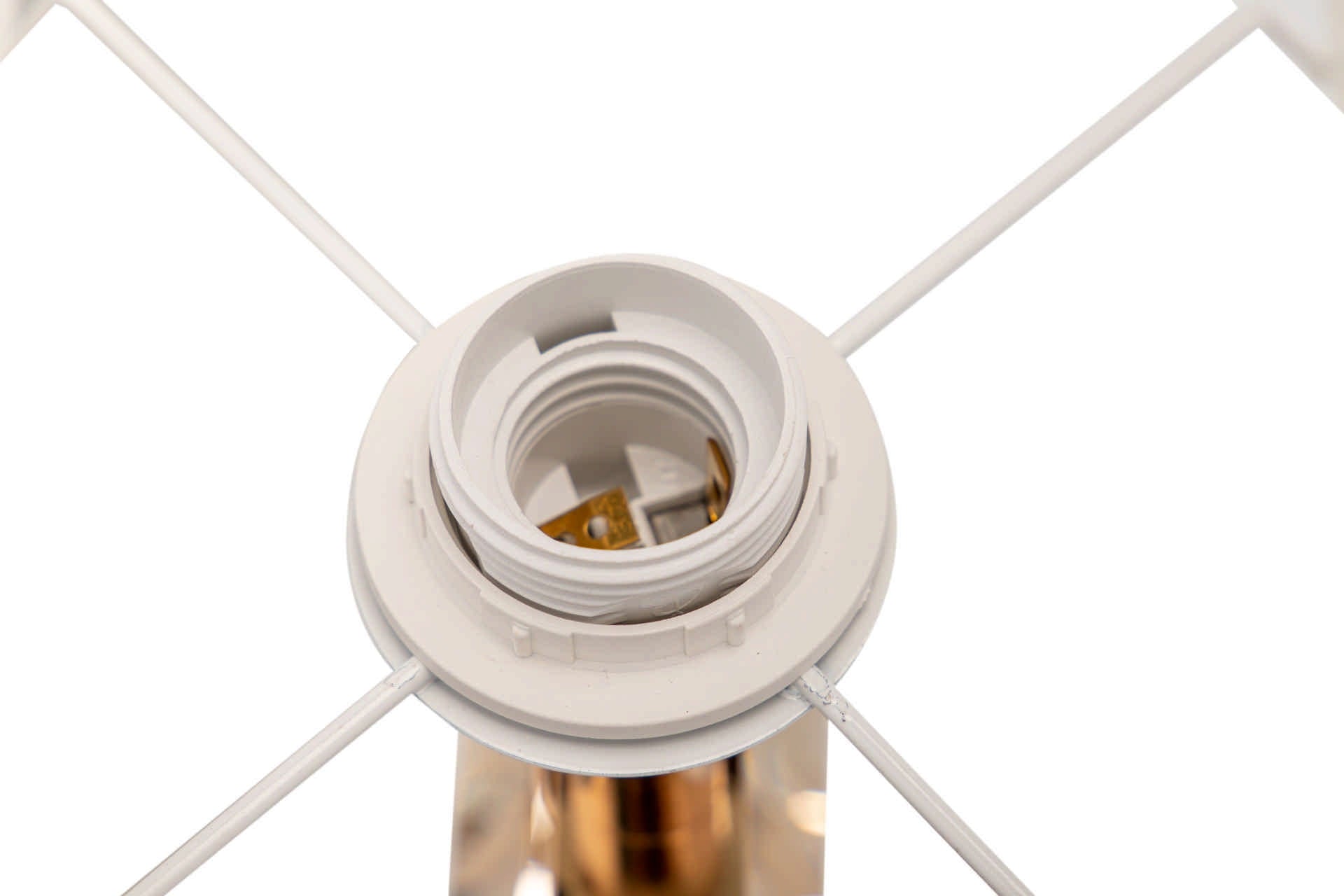 CANDEEIRO DE MESA DE VIDRO METALIZADO 40x40x50 CM