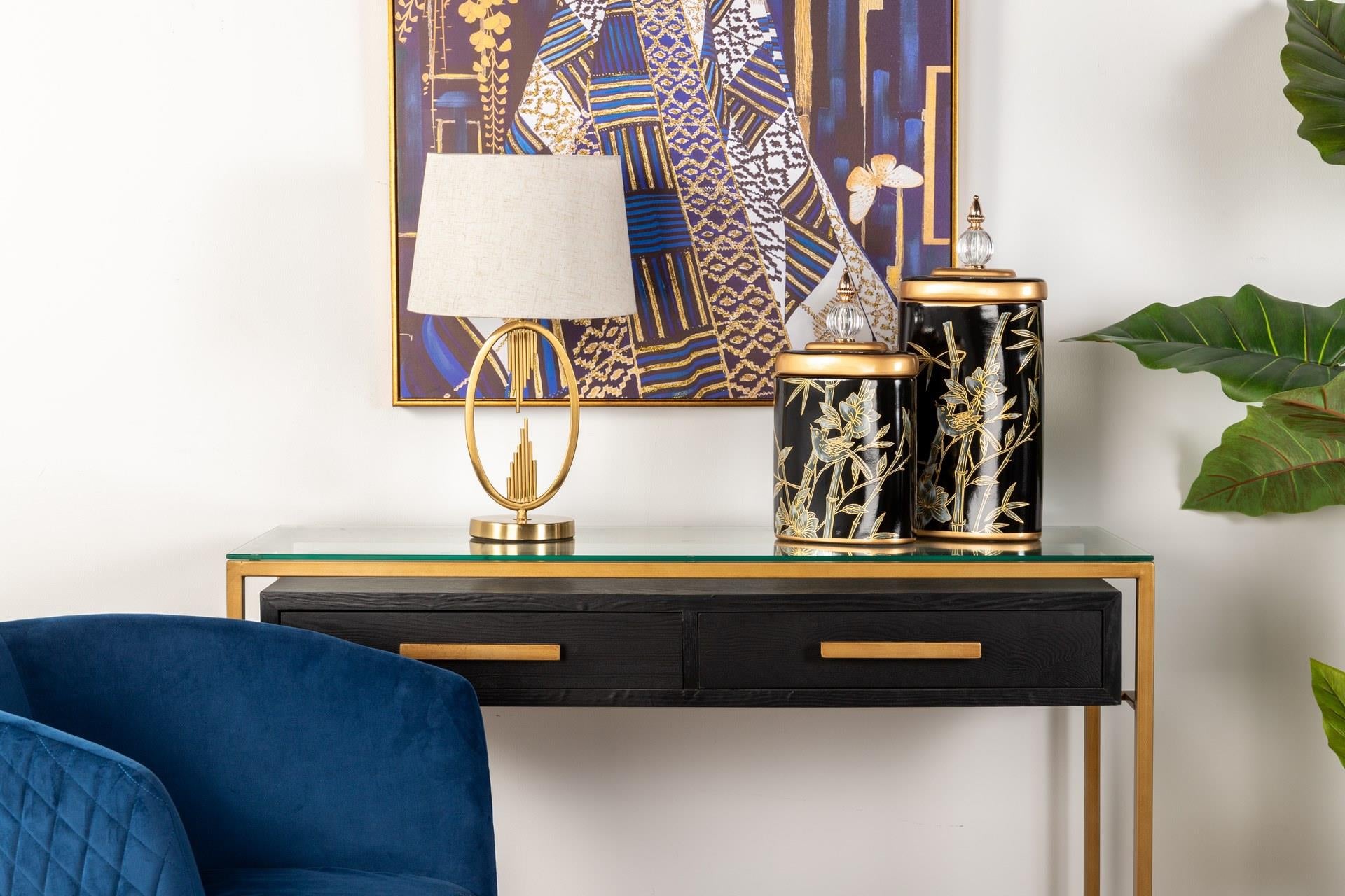 CANDEEIRO DE MESA DE METAL 30x36x50 CM