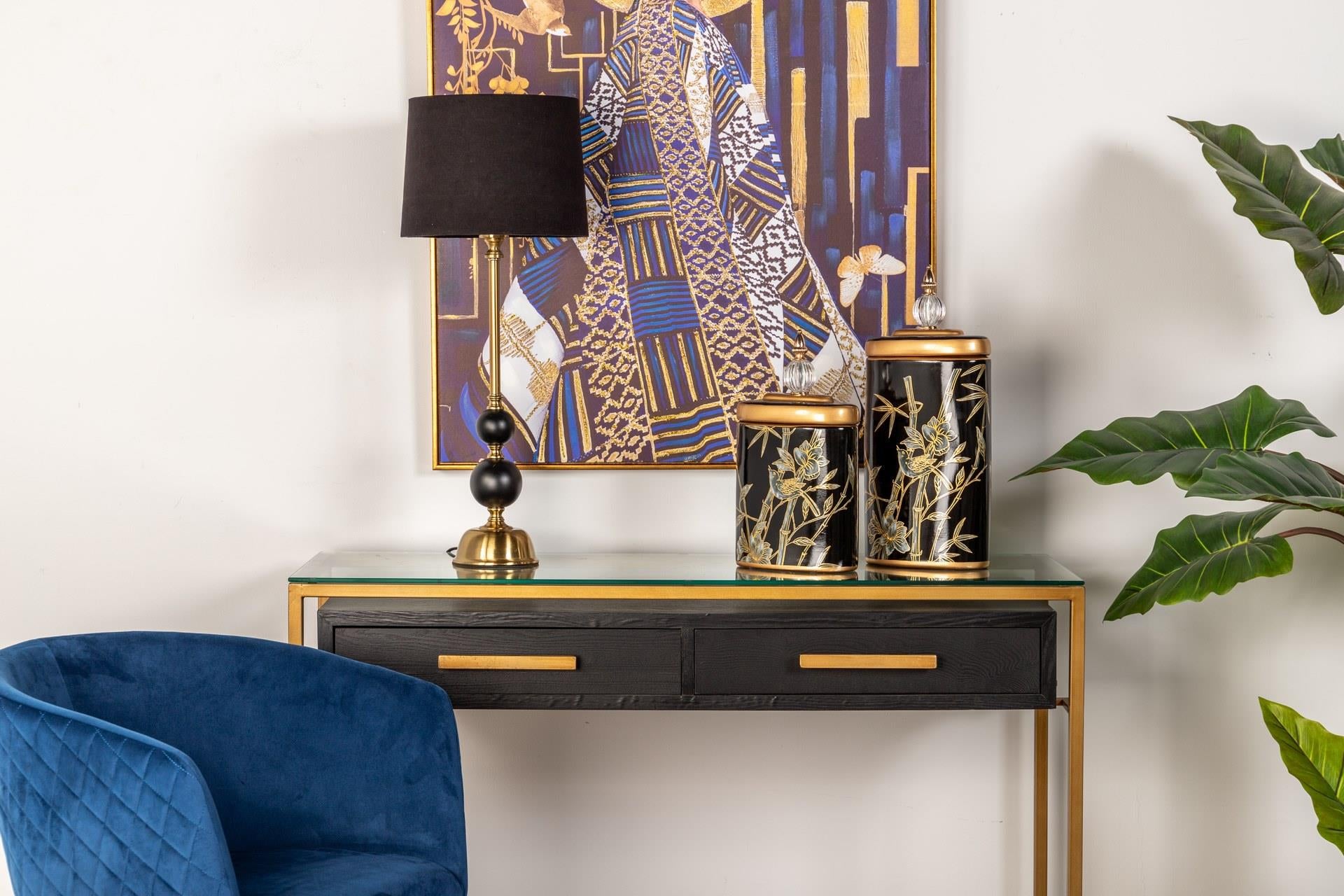 CANDEEIRO DE MESA DE METAL 13x13x45 CM