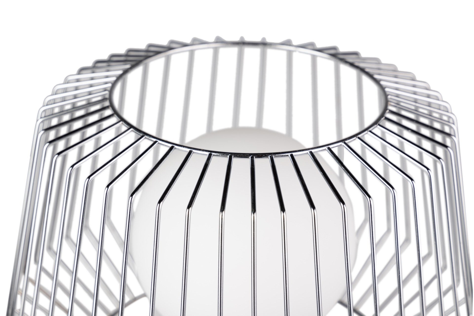 CANDEEIRO DE MESA DE METAL BRANCO PRATEADO 32x32x52CM