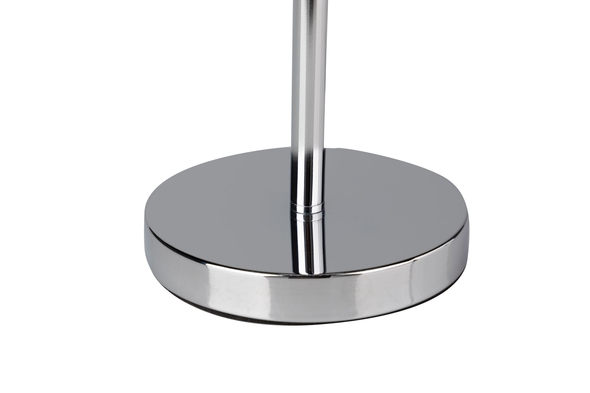 CANDEEIRO DE MESA DE METAL BRANCO PRATEADO 32x32x52CM