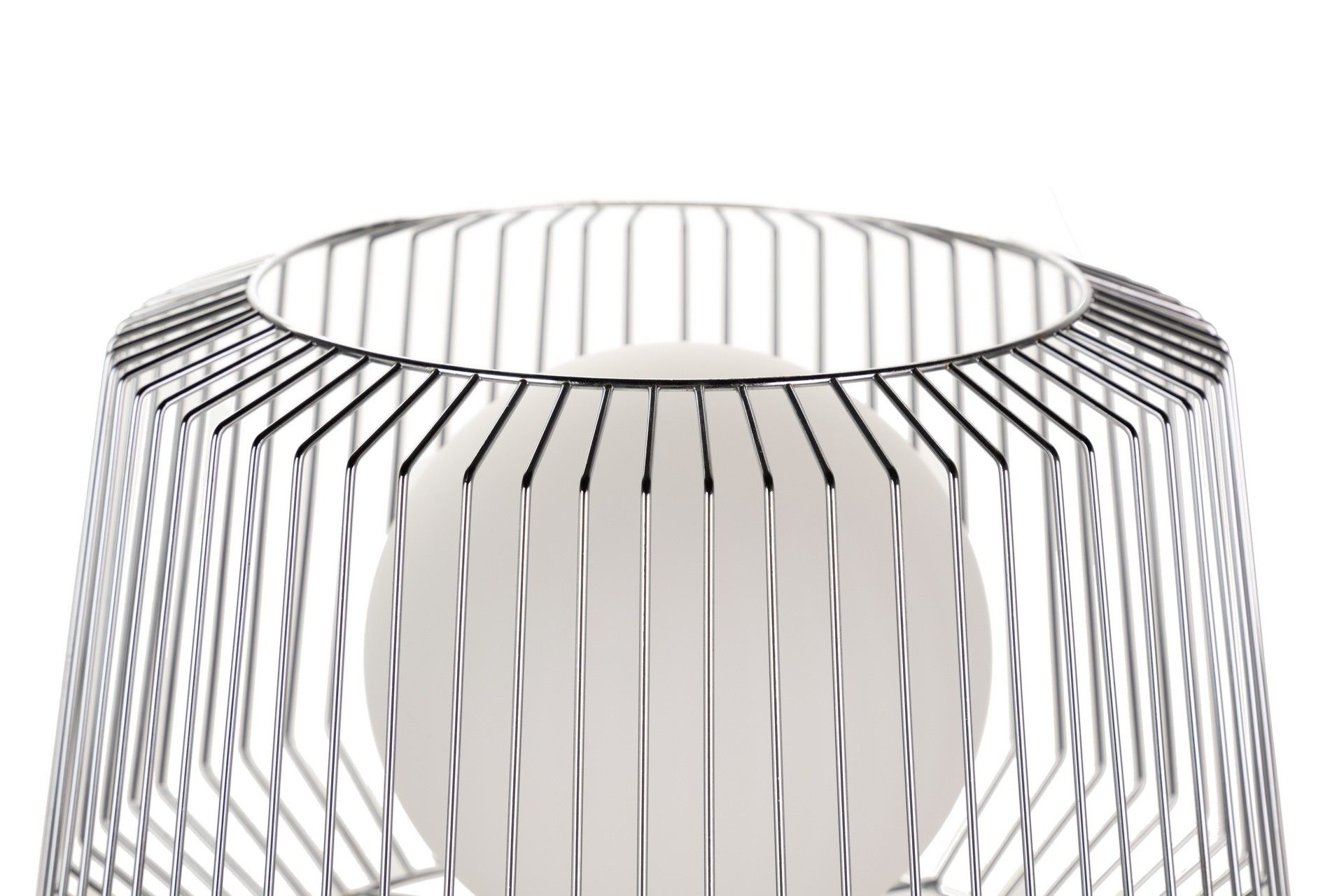 SILVER METAL FLOOR LAMP, WHITE, 40x40x162.5 CM