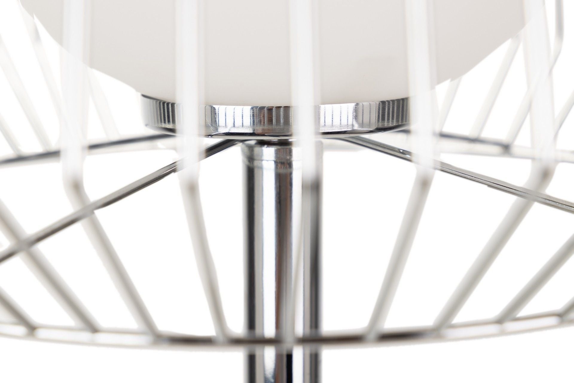 SILVER METAL FLOOR LAMP, WHITE, 40x40x162.5 CM