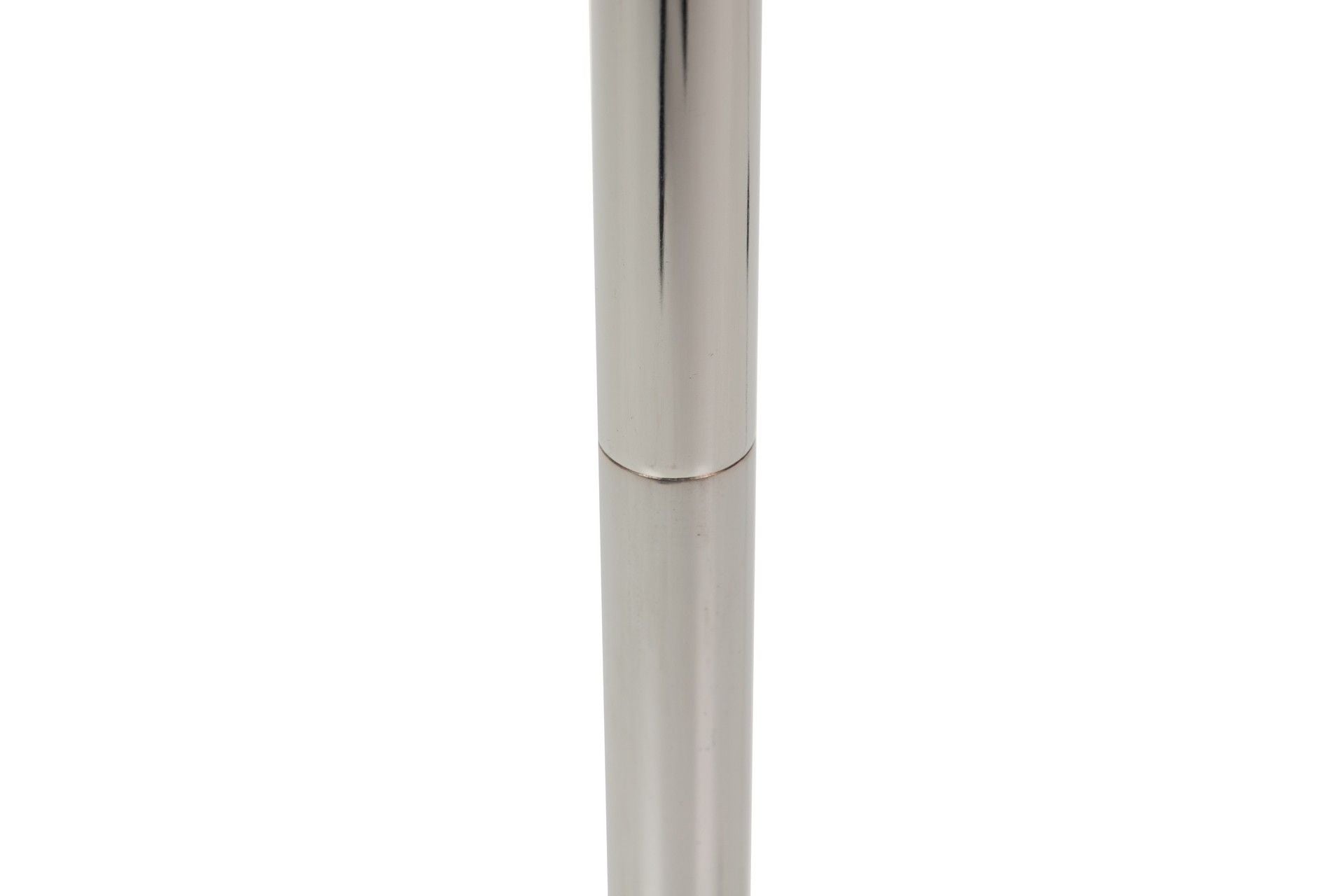 LUMINÁRIA DE PÉ DE METAL PRATEADO, BRANCA, 40x40x162,5 CM