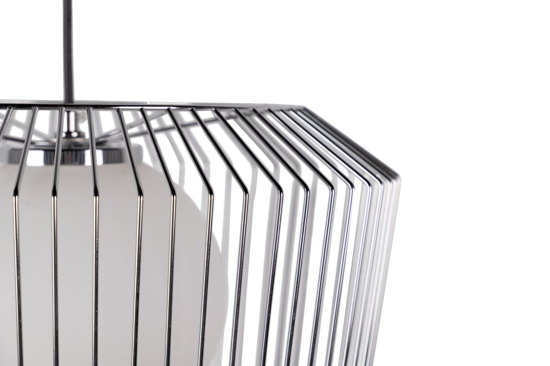 LAMPARA TECHO METAL PLATEADO BLANCO 38x38x23 CM