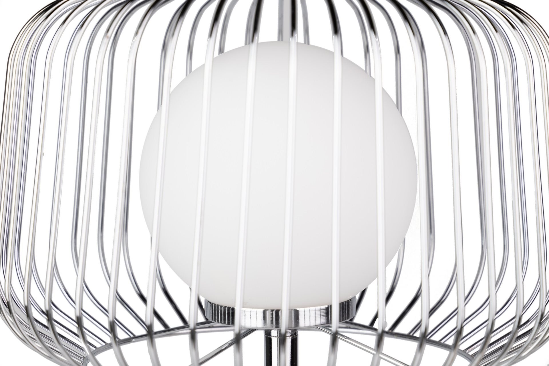 CANDEEIRO DE MESA DE METAL BRANCO PRATEADO 32x32x52CM