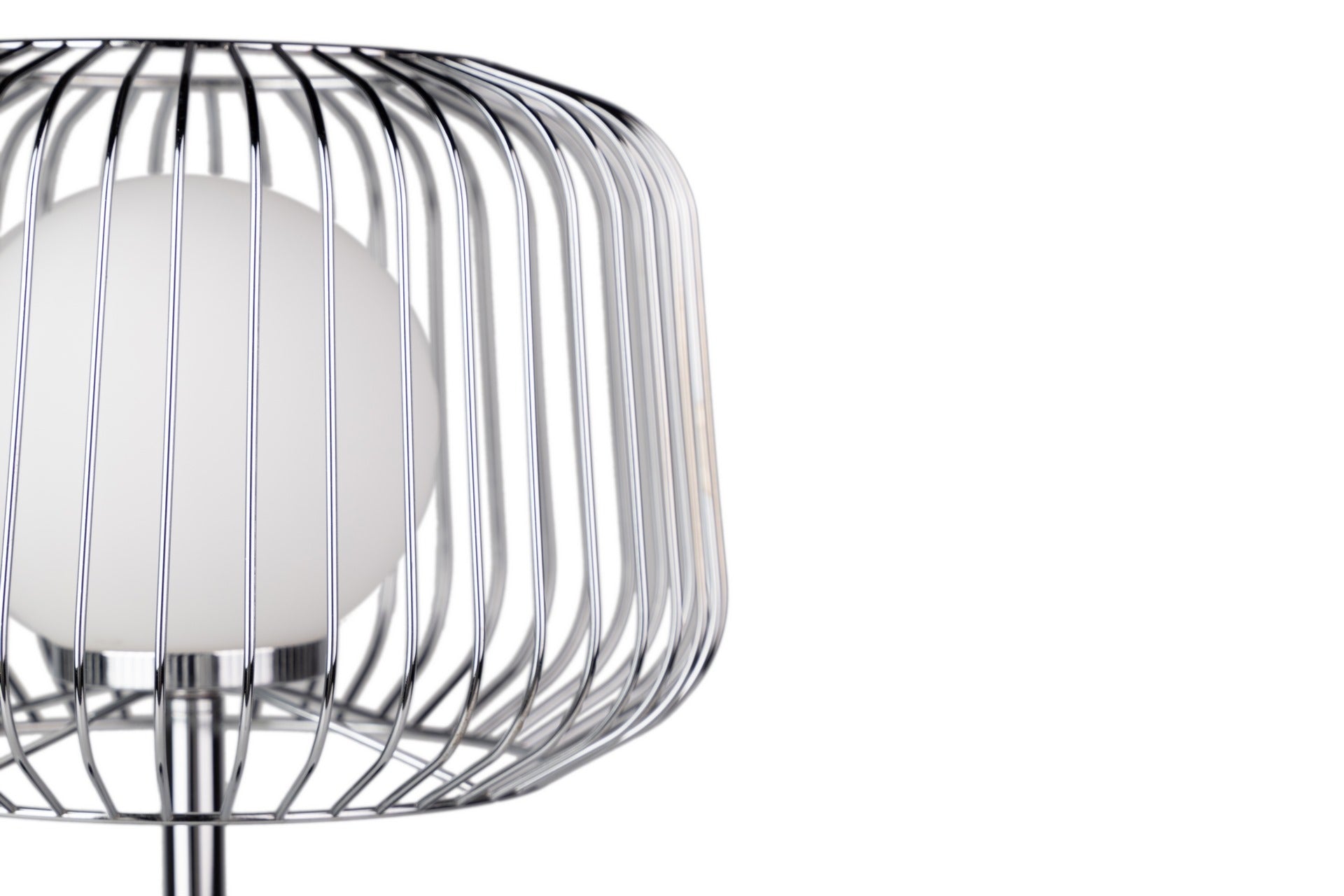 CANDEEIRO DE MESA DE METAL BRANCO PRATEADO 32x32x52CM
