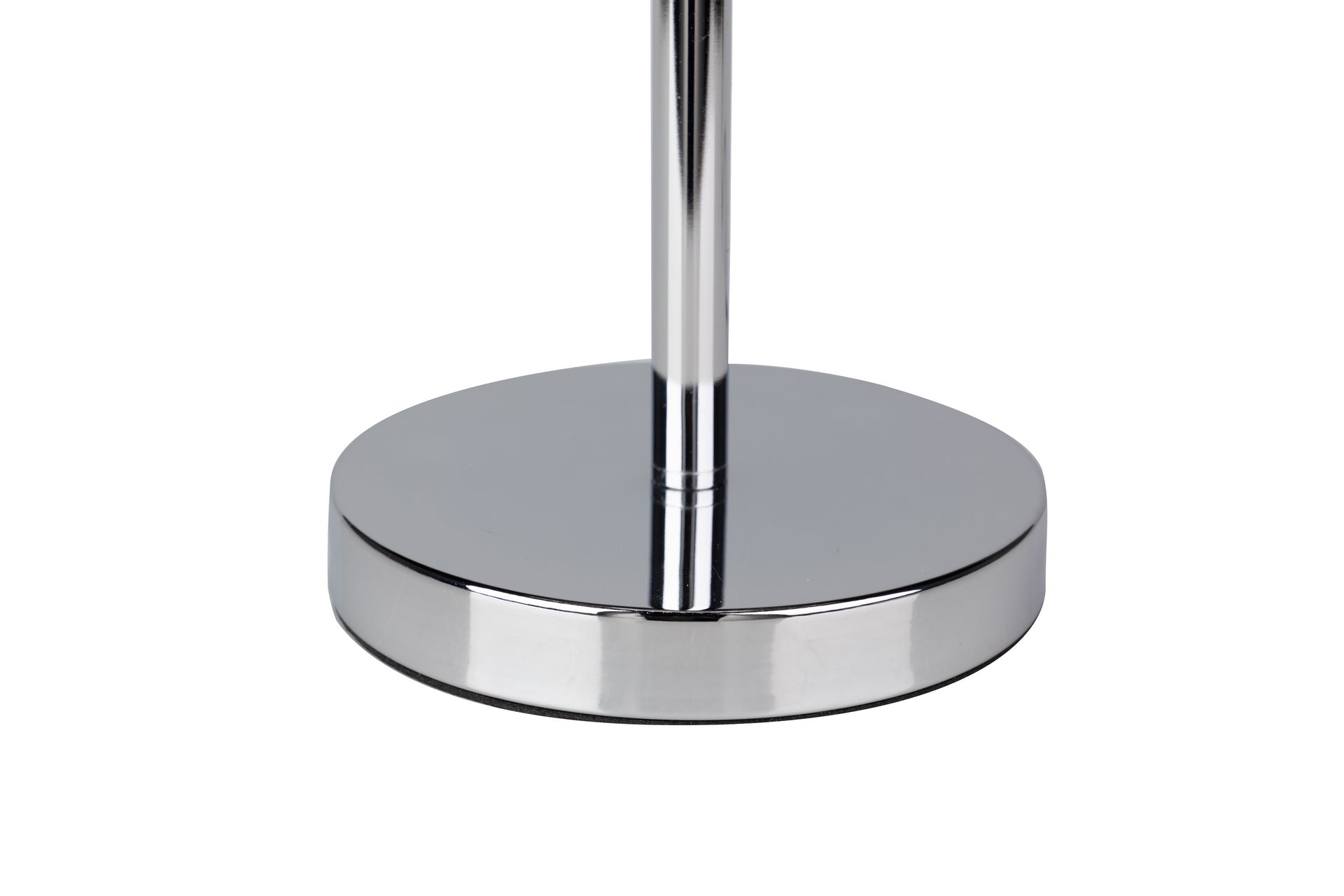 CANDEEIRO DE MESA DE METAL BRANCO PRATEADO 32x32x52CM