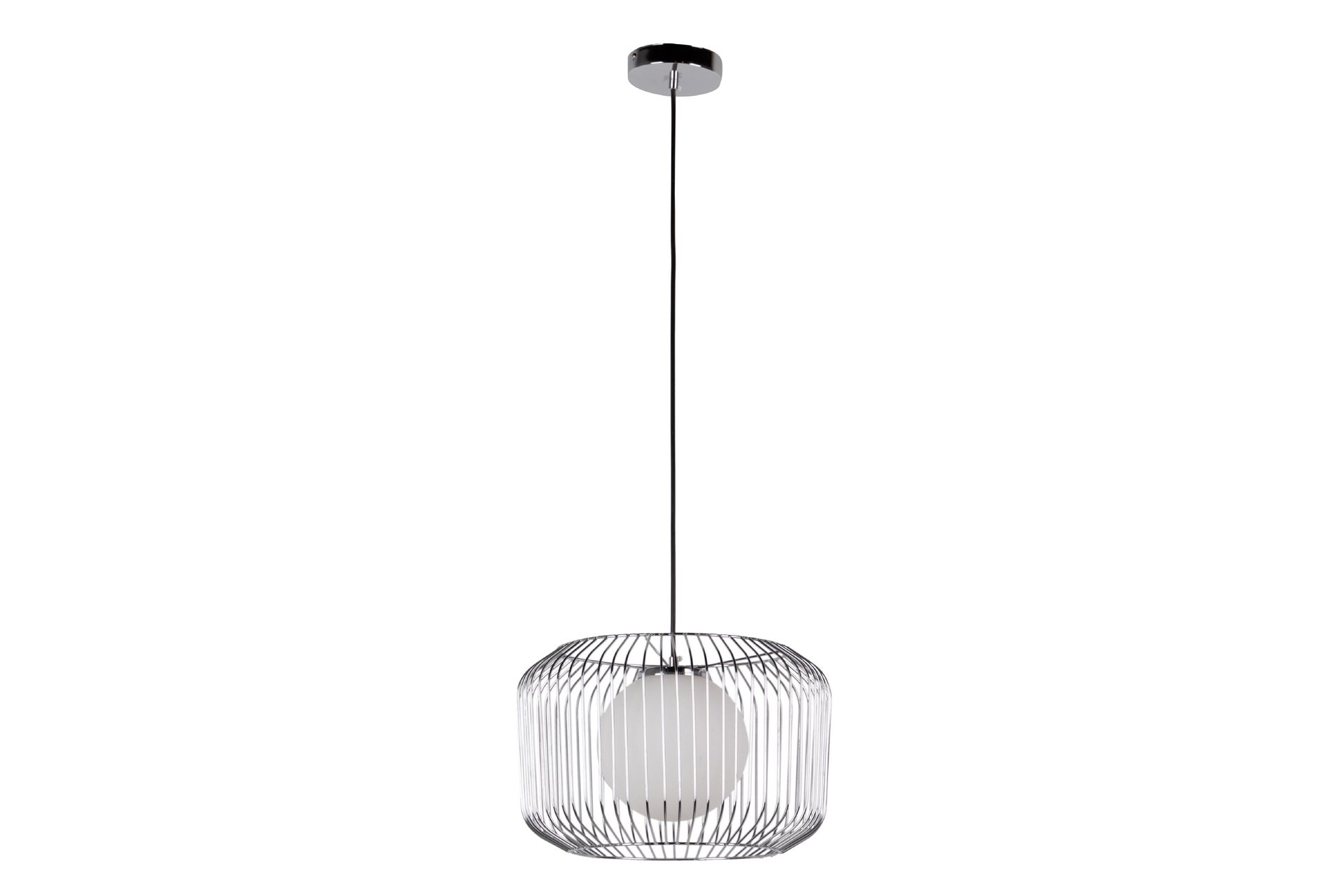 LAMPARA TECHO METAL PLATEADO BLANCO 38x38x23 CM