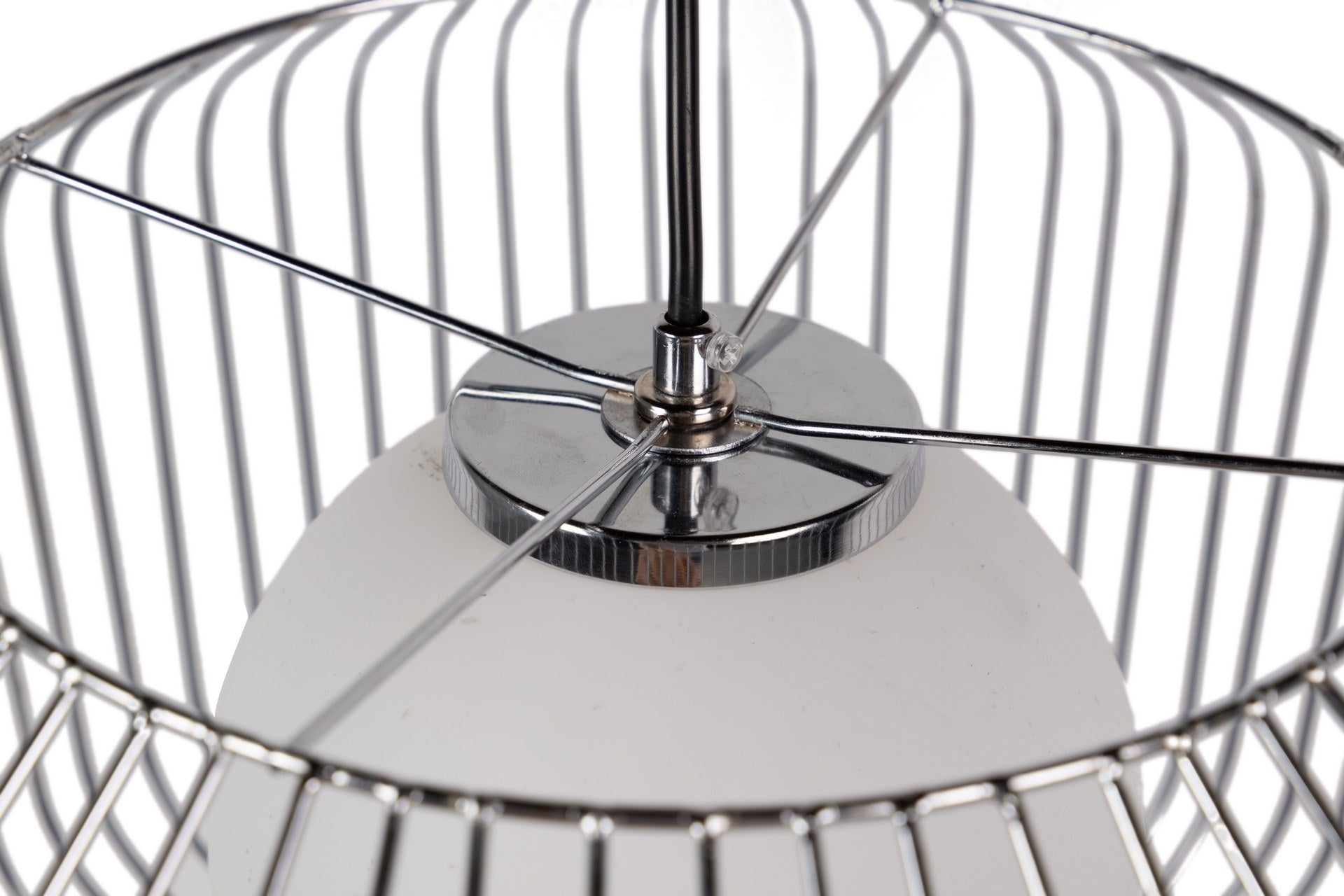 LAMPARA TECHO METAL PLATEADO BLANCO 38x38x23 CM