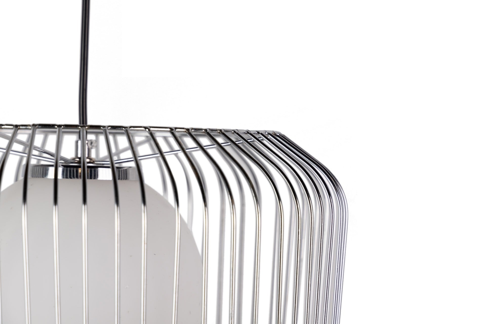 LAMPARA TECHO METAL PLATEADO BLANCO 38x38x23 CM