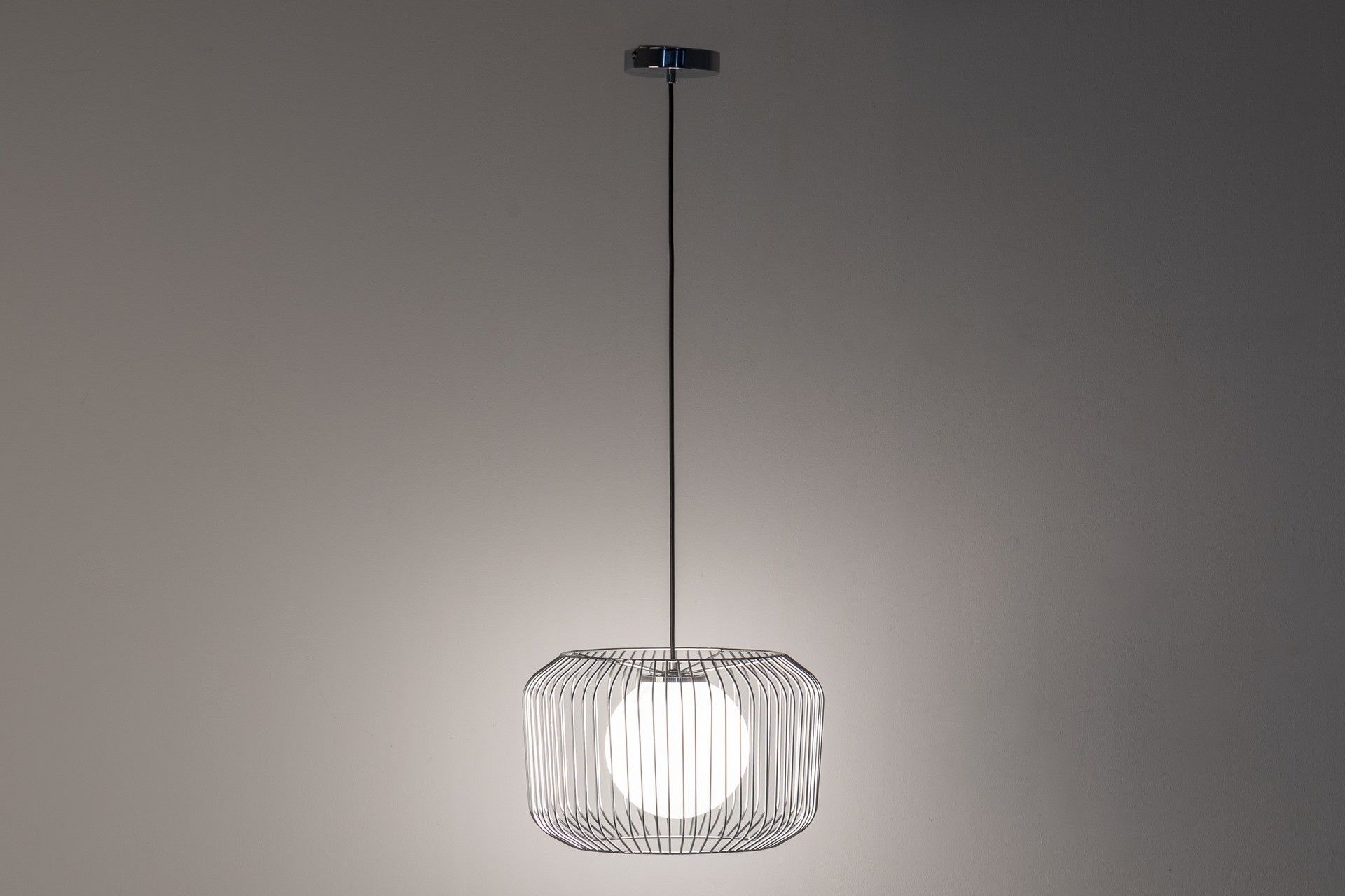 LAMPARA TECHO METAL PLATEADO BLANCO 38x38x23 CM