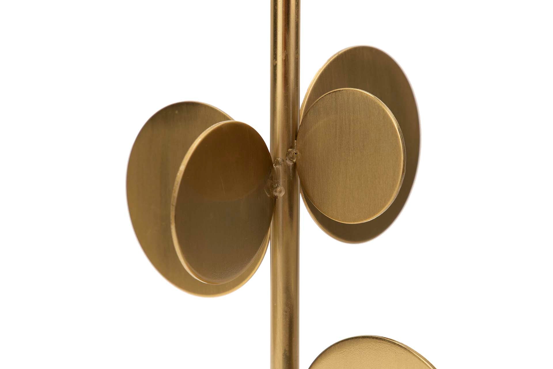 CANDEEIRO DE MESA DE METAL DOURADO 30x30x52 CM