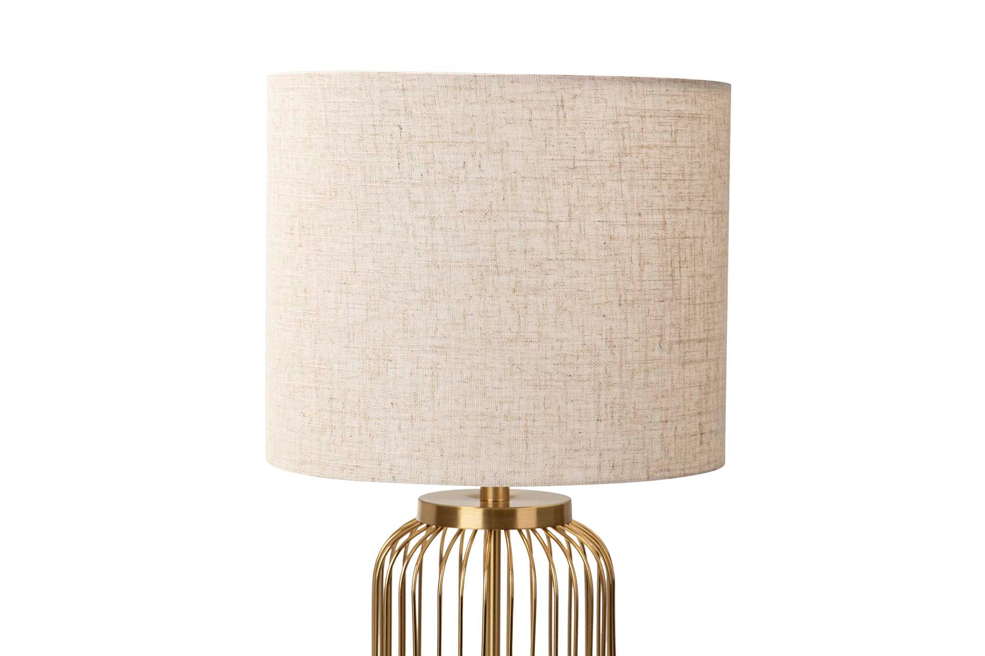 LAMPARA SOBREMESA METAL DORADO 31x31x58 CM