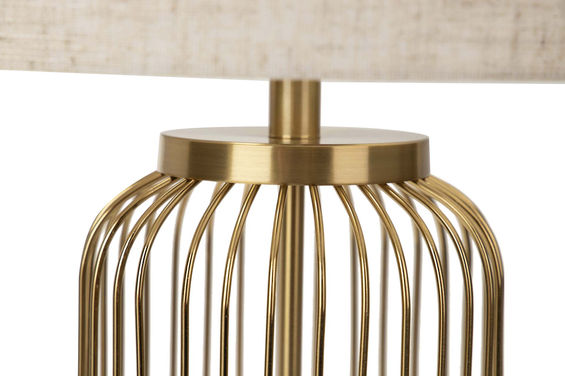 LAMPARA SOBREMESA METAL DORADO 31x31x58 CM