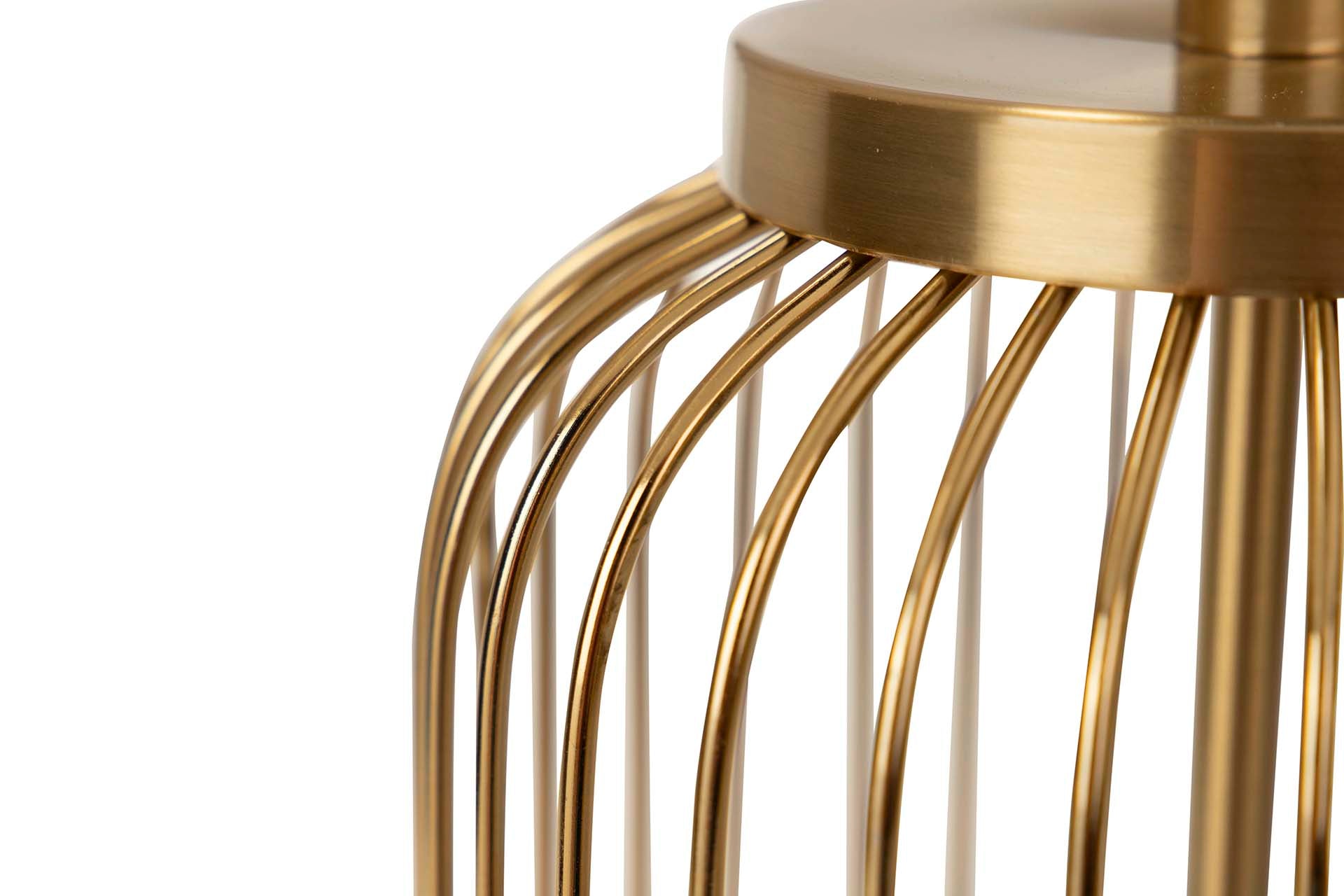 LAMPARA SOBREMESA METAL DORADO 31x31x58 CM