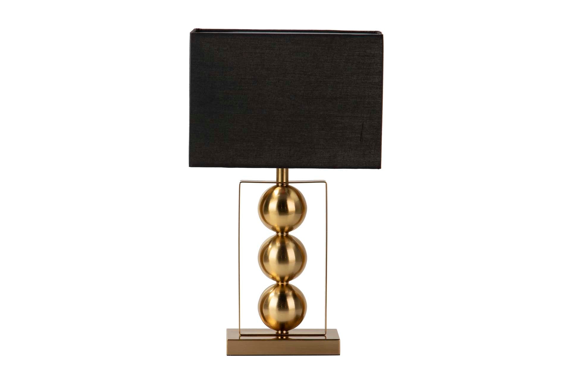 LAMPARA SOBREMESA METAL DORADO 30x30x54 CM