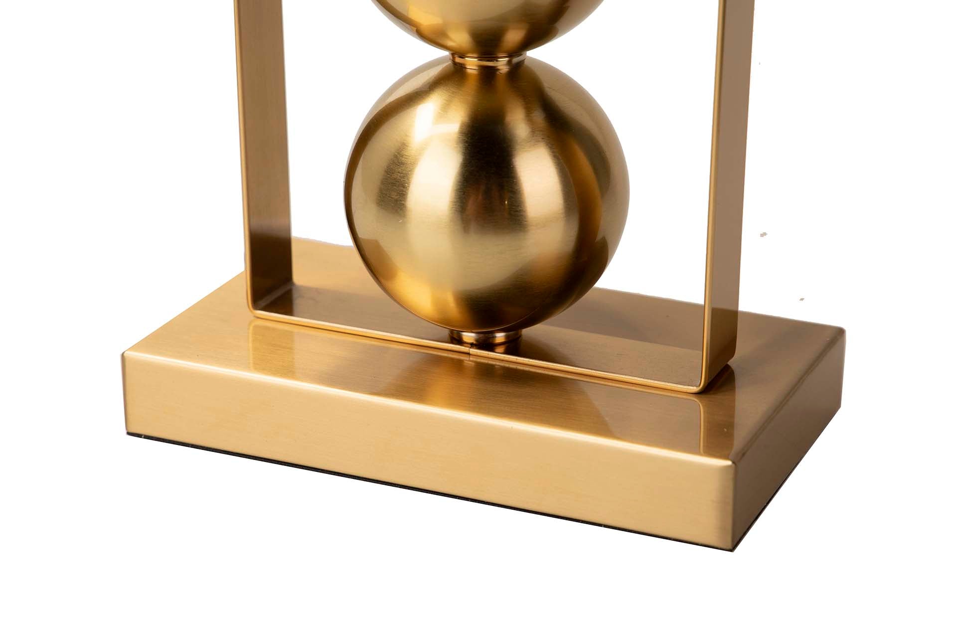 LAMPARA SOBREMESA METAL DORADO 30x30x54 CM