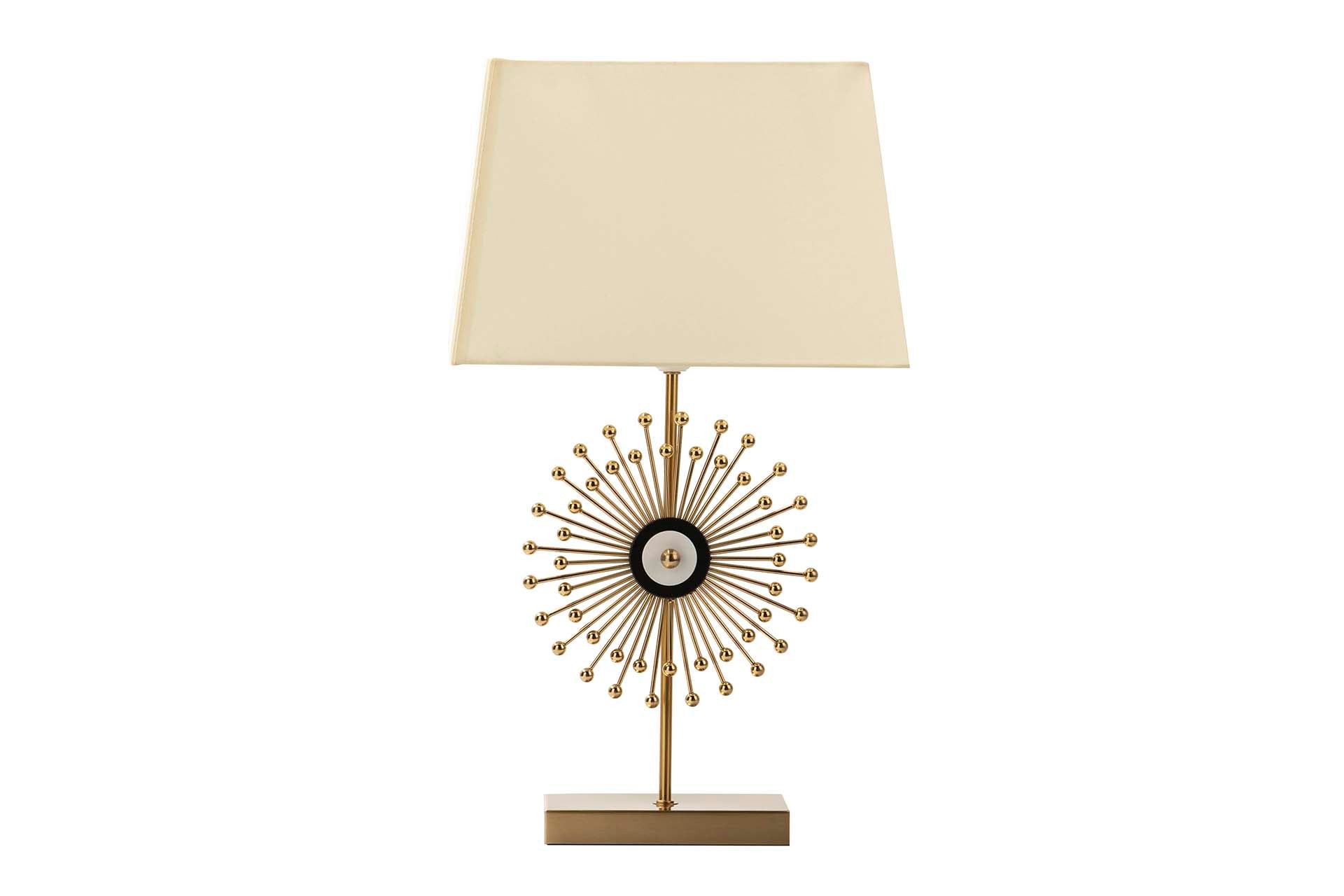 CANDEEIRO DE MESA DE METAL DOURADO 28x28x57 CM