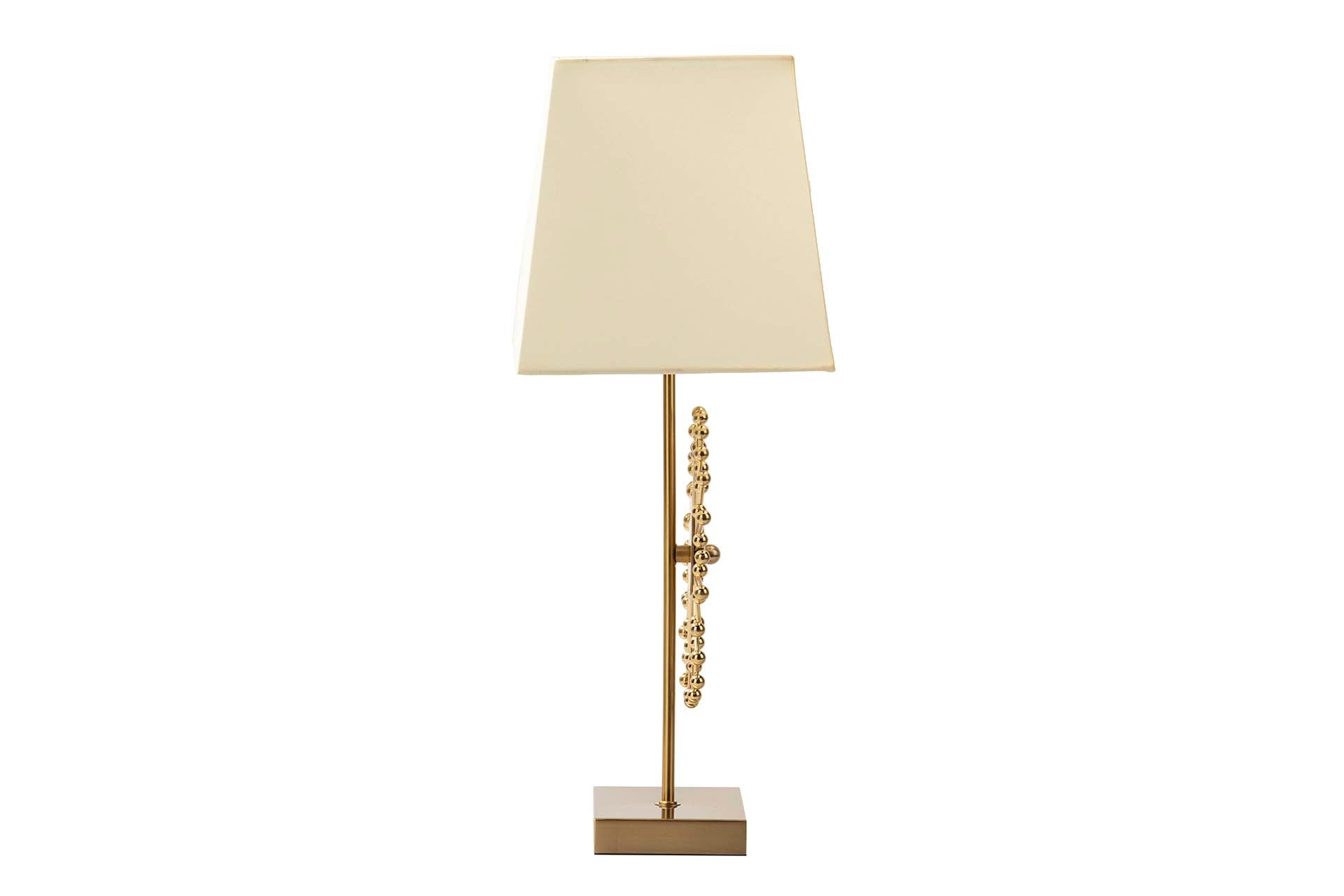 CANDEEIRO DE MESA DE METAL DOURADO 28x28x57 CM