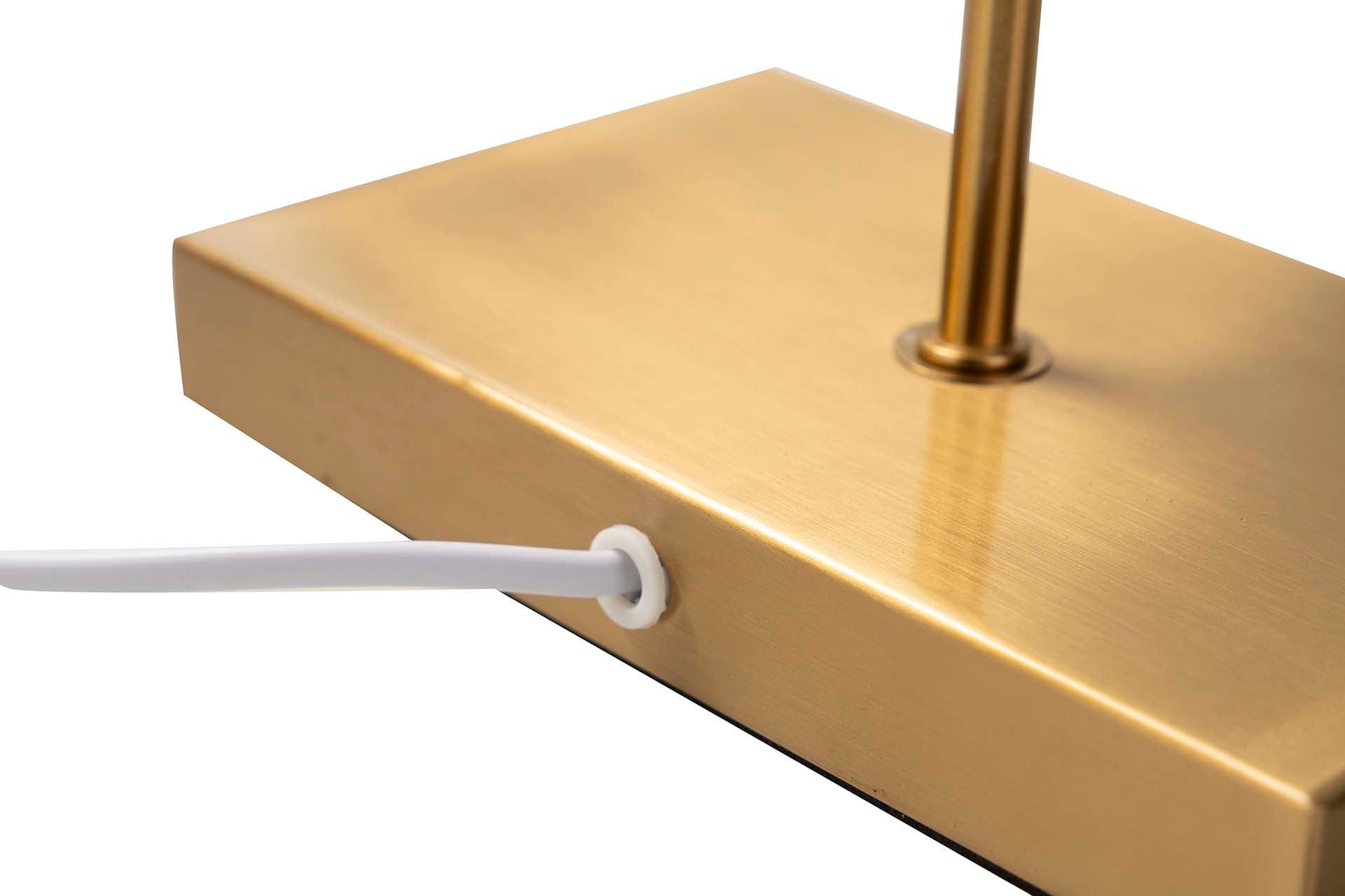 CANDEEIRO DE MESA DE METAL DOURADO 28x28x57 CM