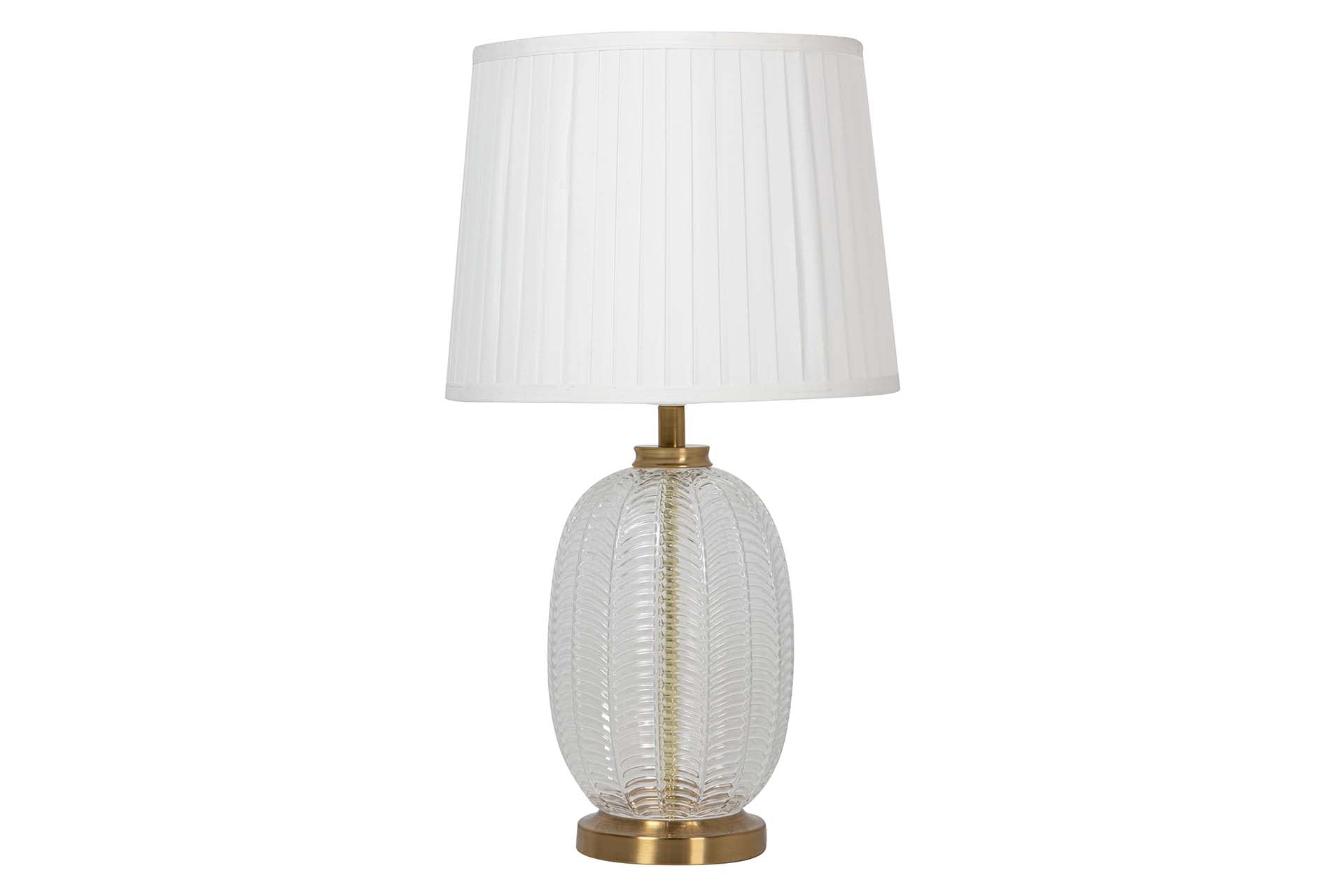 CANDEEIRO DE MESA DE VIDRO METALIZADO 33x33x58 CM