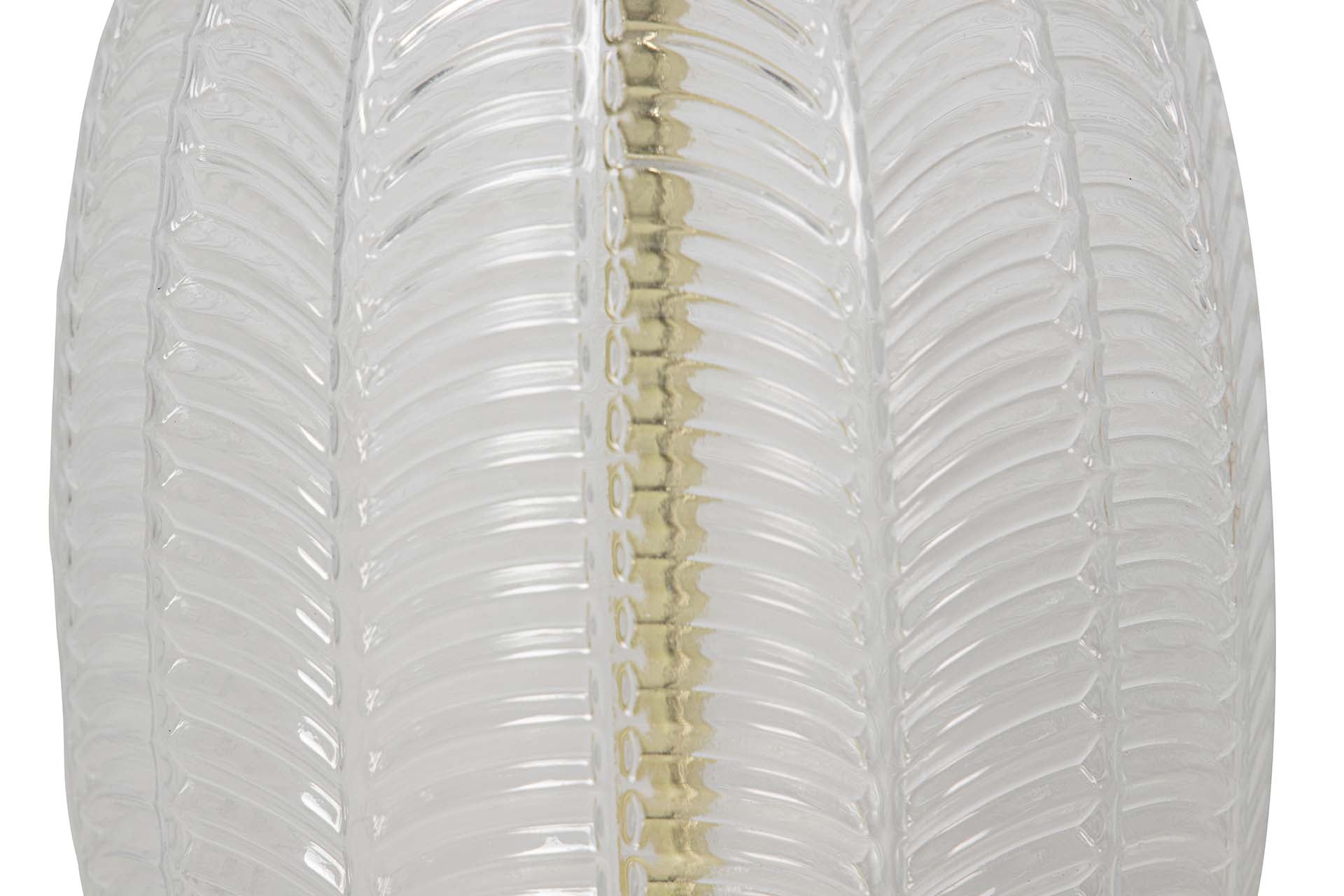 CANDEEIRO DE MESA DE VIDRO METALIZADO 33x33x58 CM